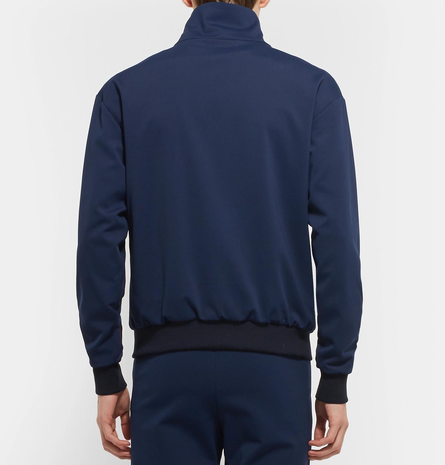 Balenciaga Synthetic Jersey Track Jacket in Navy (Blue) for Men - Lyst