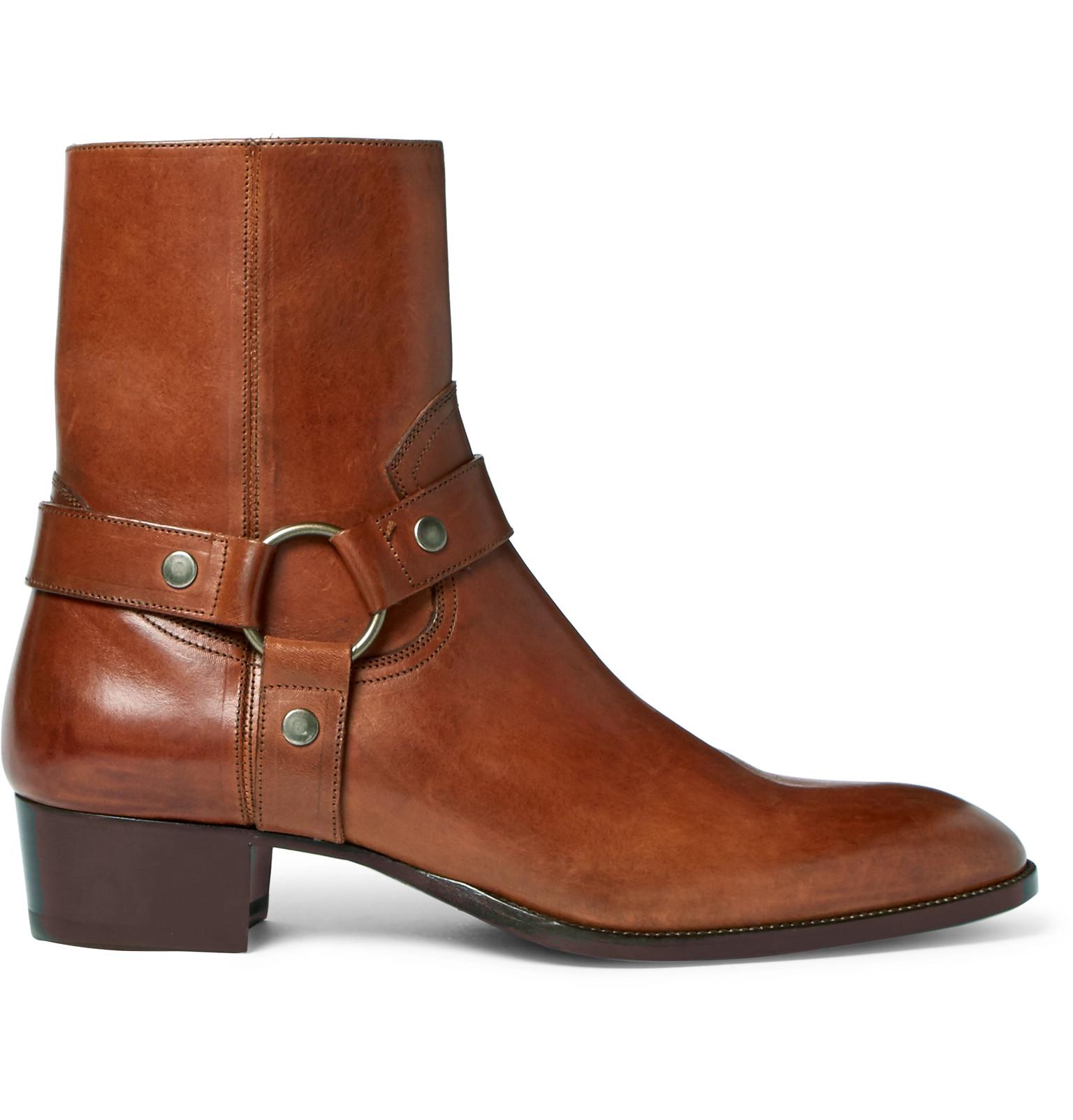 saint laurent west harness boots