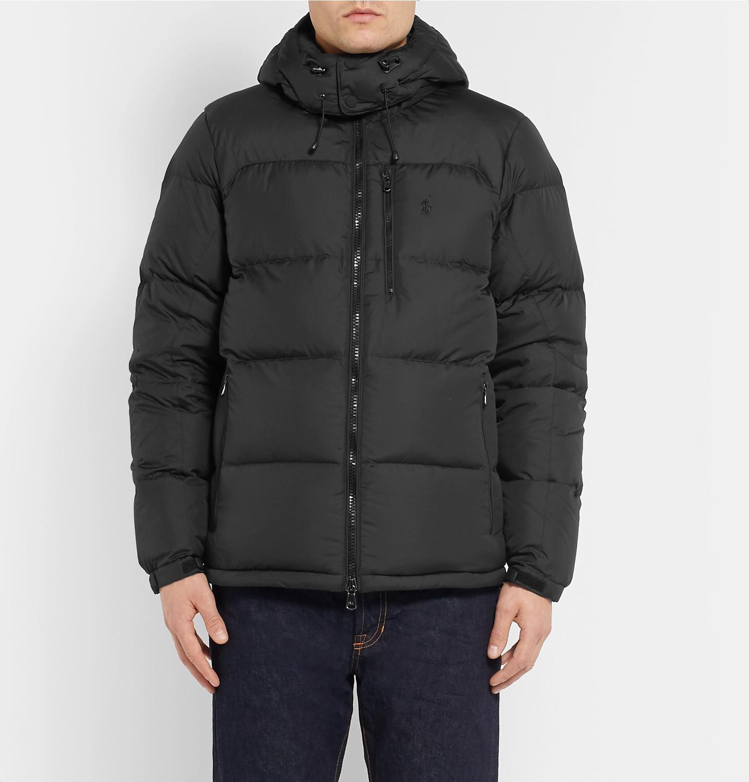quilted ripstop down jacket polo