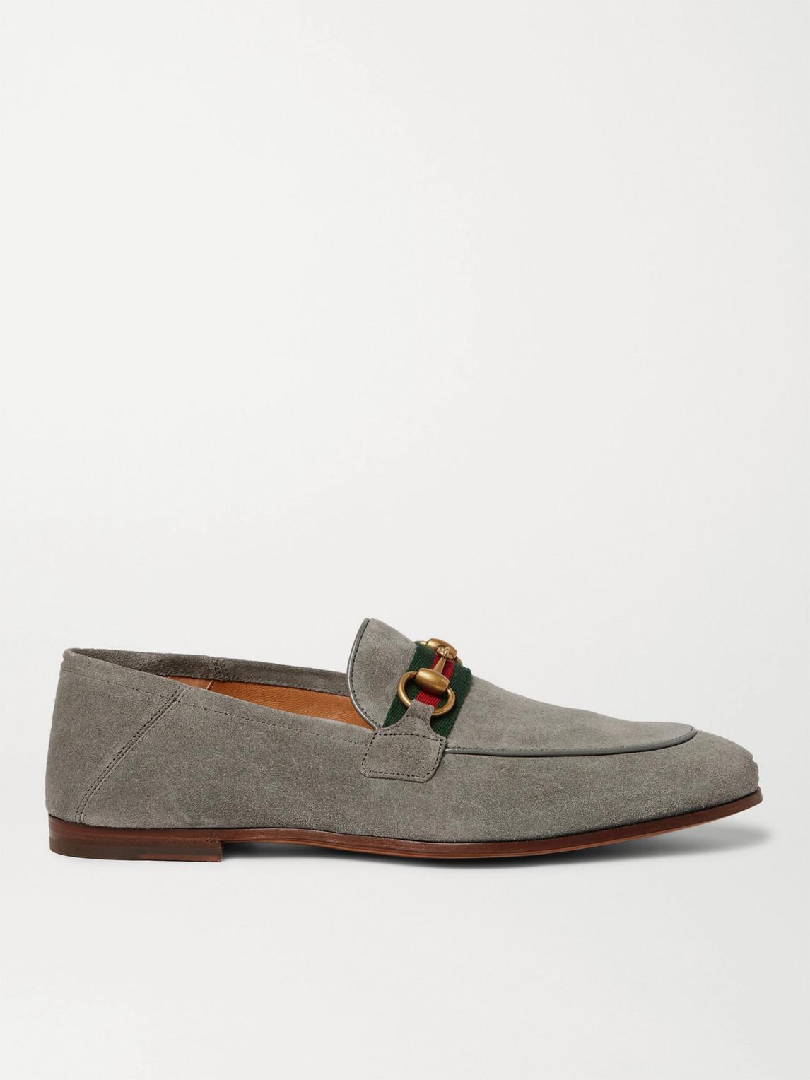 Gucci Brixton Web-embellished Suede 