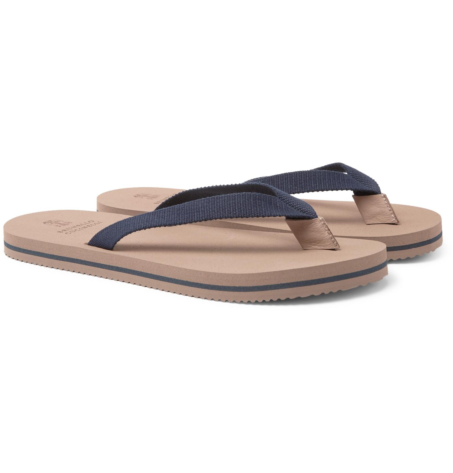 brunello cucinelli flip flops