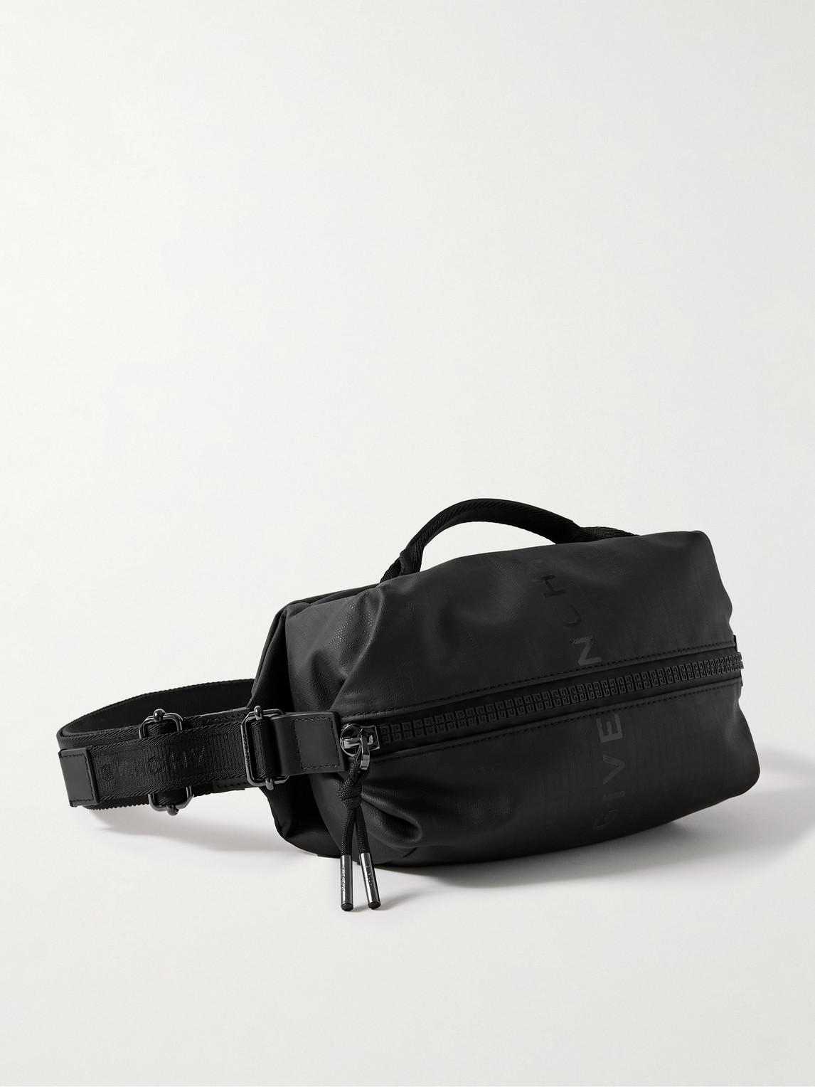Givenchy G zip Logo detailed Coated nylon Belt Bag in Black for Men Lyst Canada