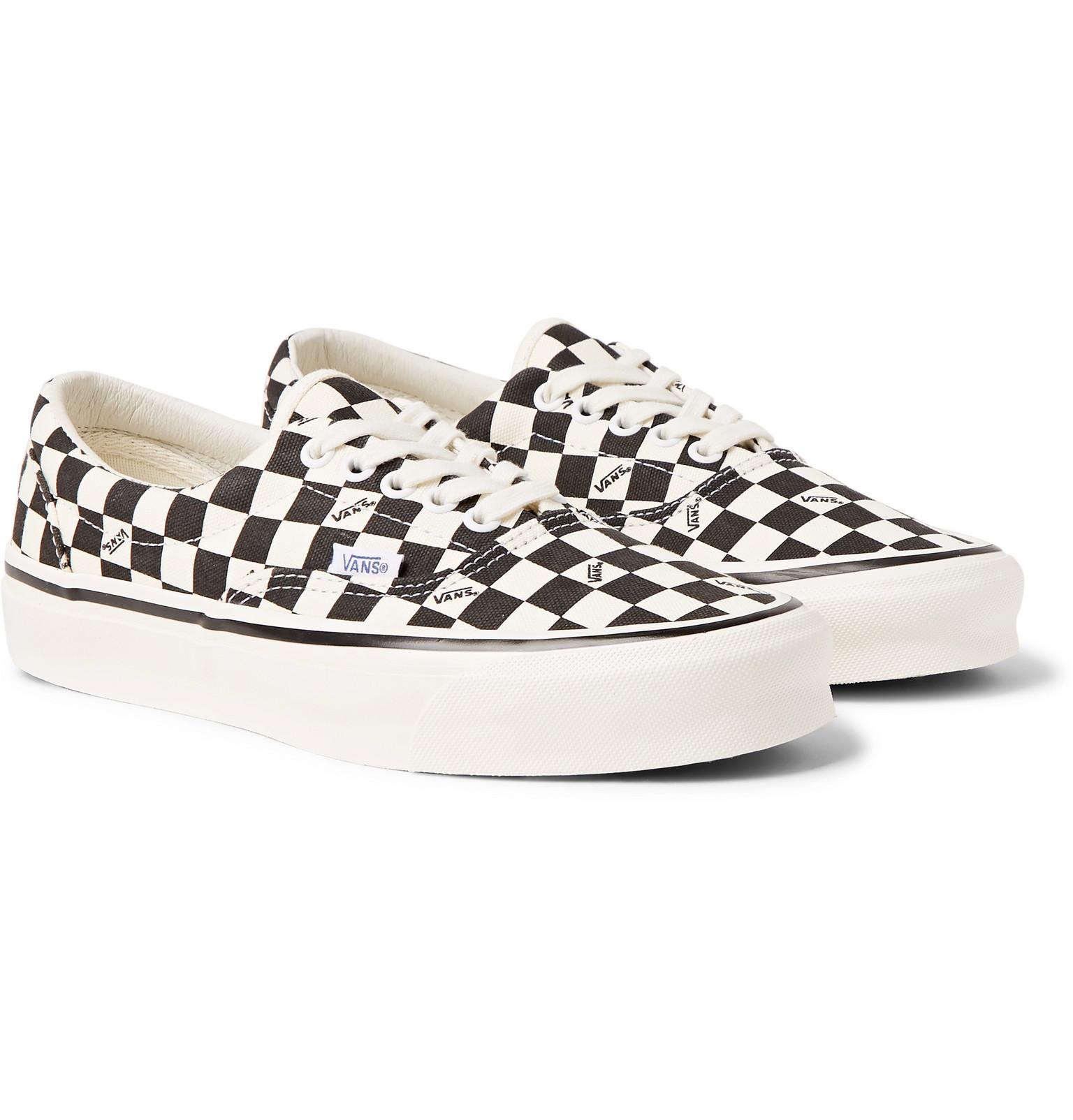 vans slip on checkerboard dames