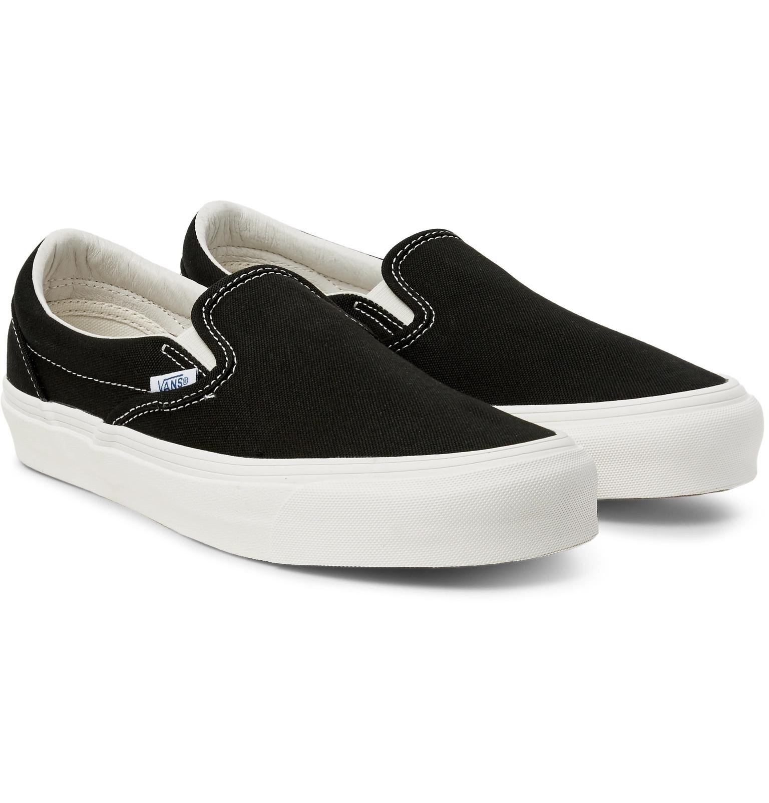 Vans Og Classic Lx Canvas Slip-on Sneakers in Black for Men - Save 49% ...