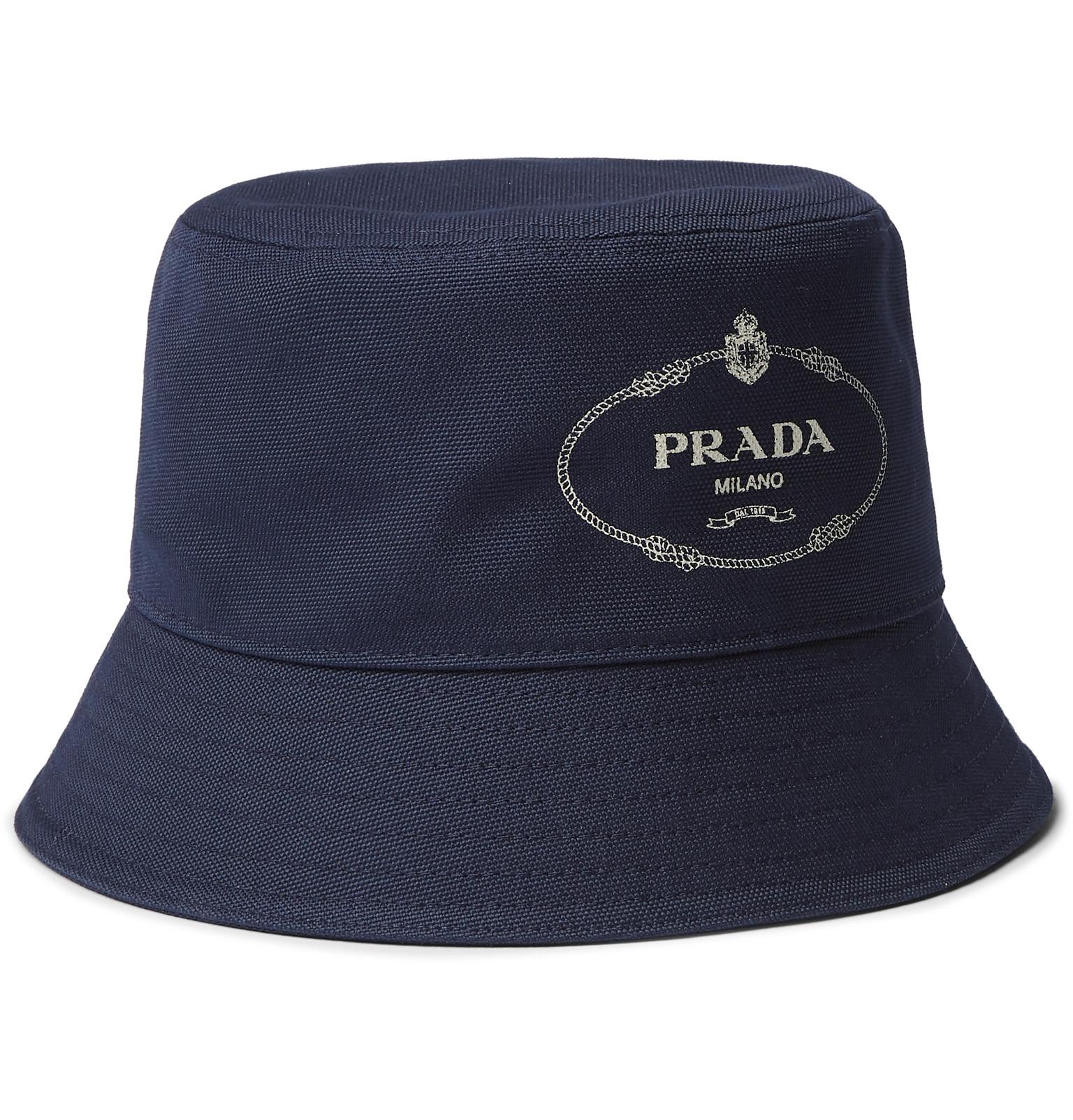 prada canvas bucket hat
