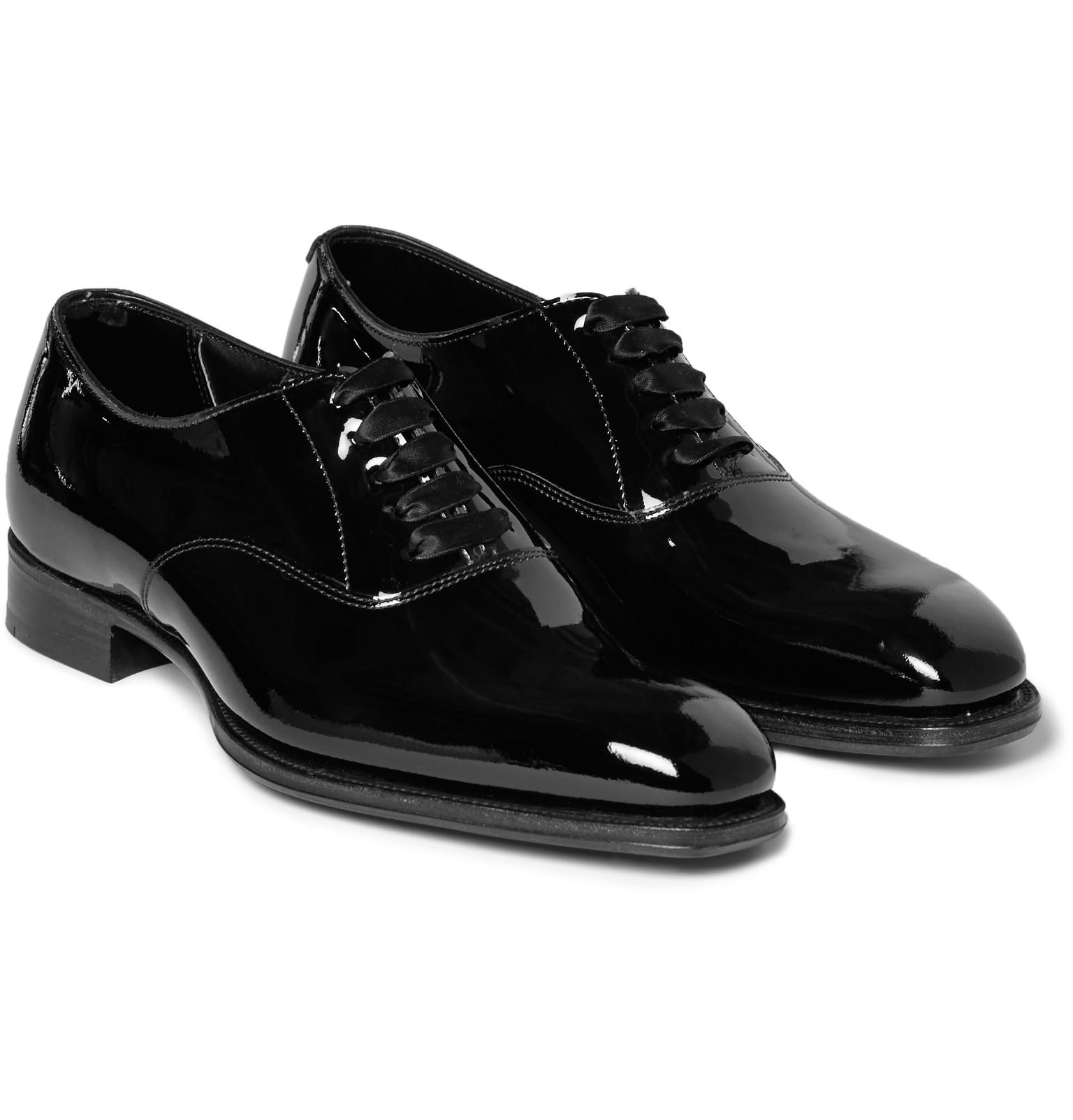 Kingsman + George Cleverley Patent-leather Oxford Shoes in Black for Men |  Lyst
