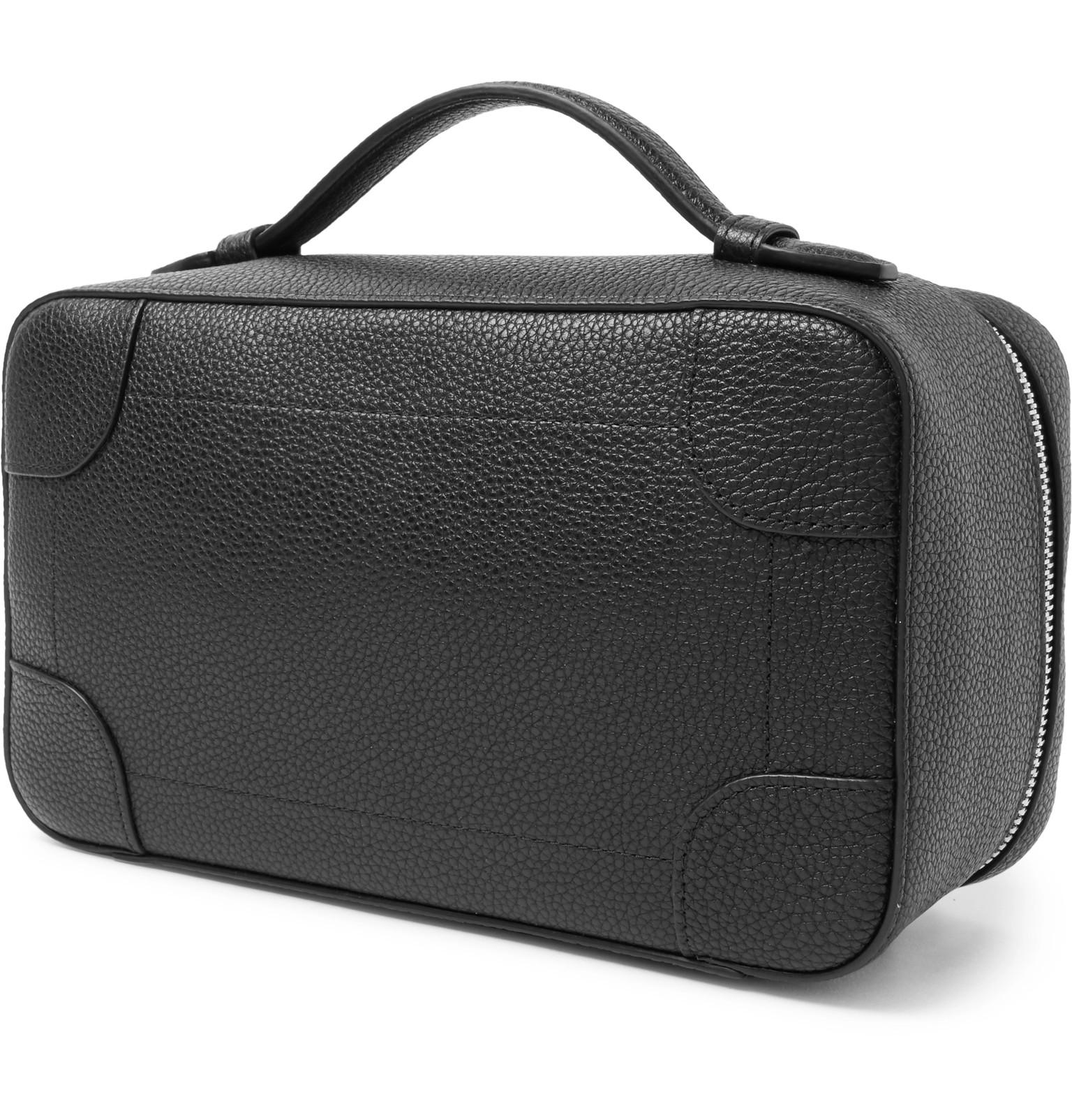 Mulberry Belgrave Pebblegrain Leather Wash Bag in Black for Men Lyst