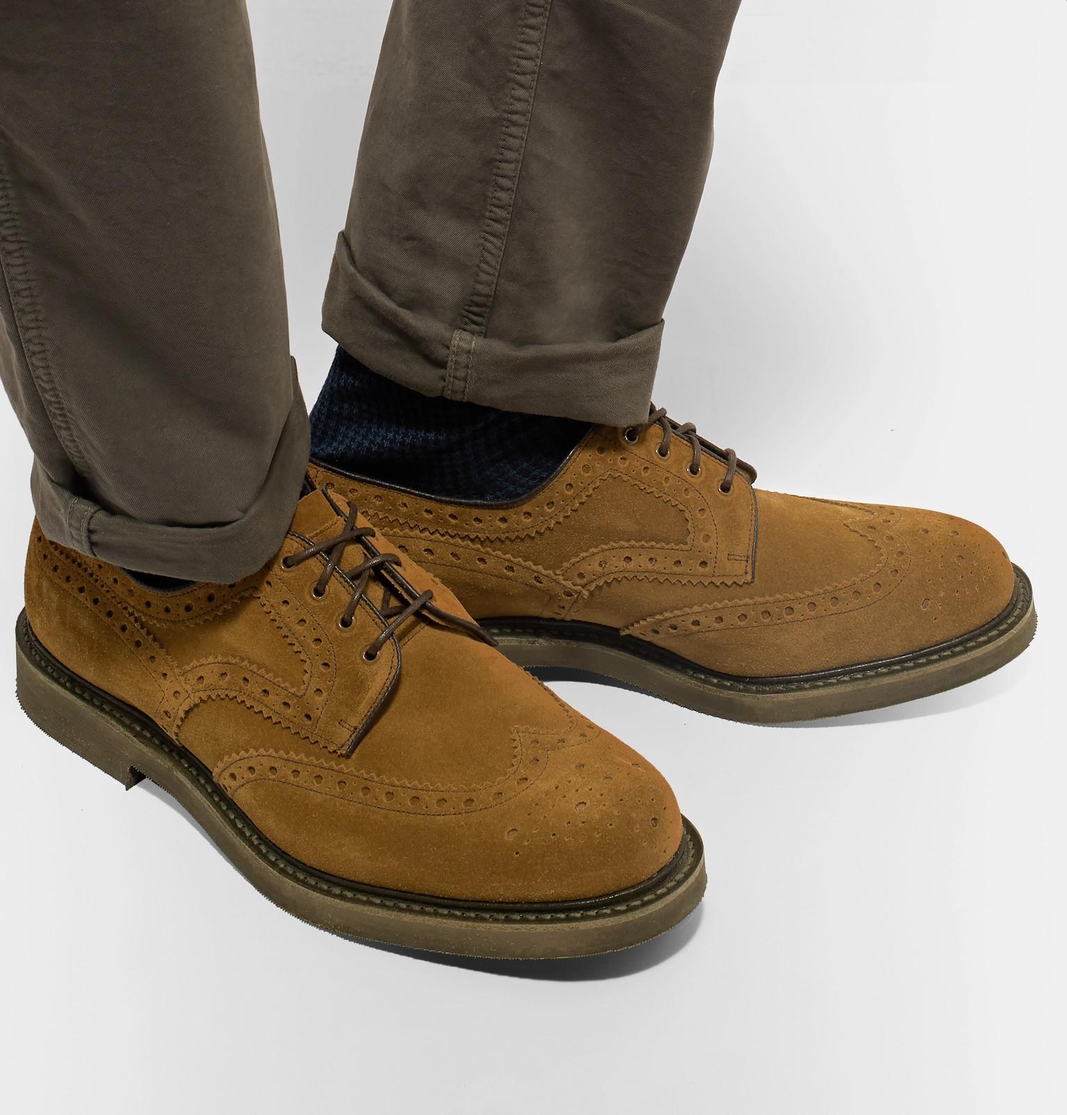 brown suede brogues