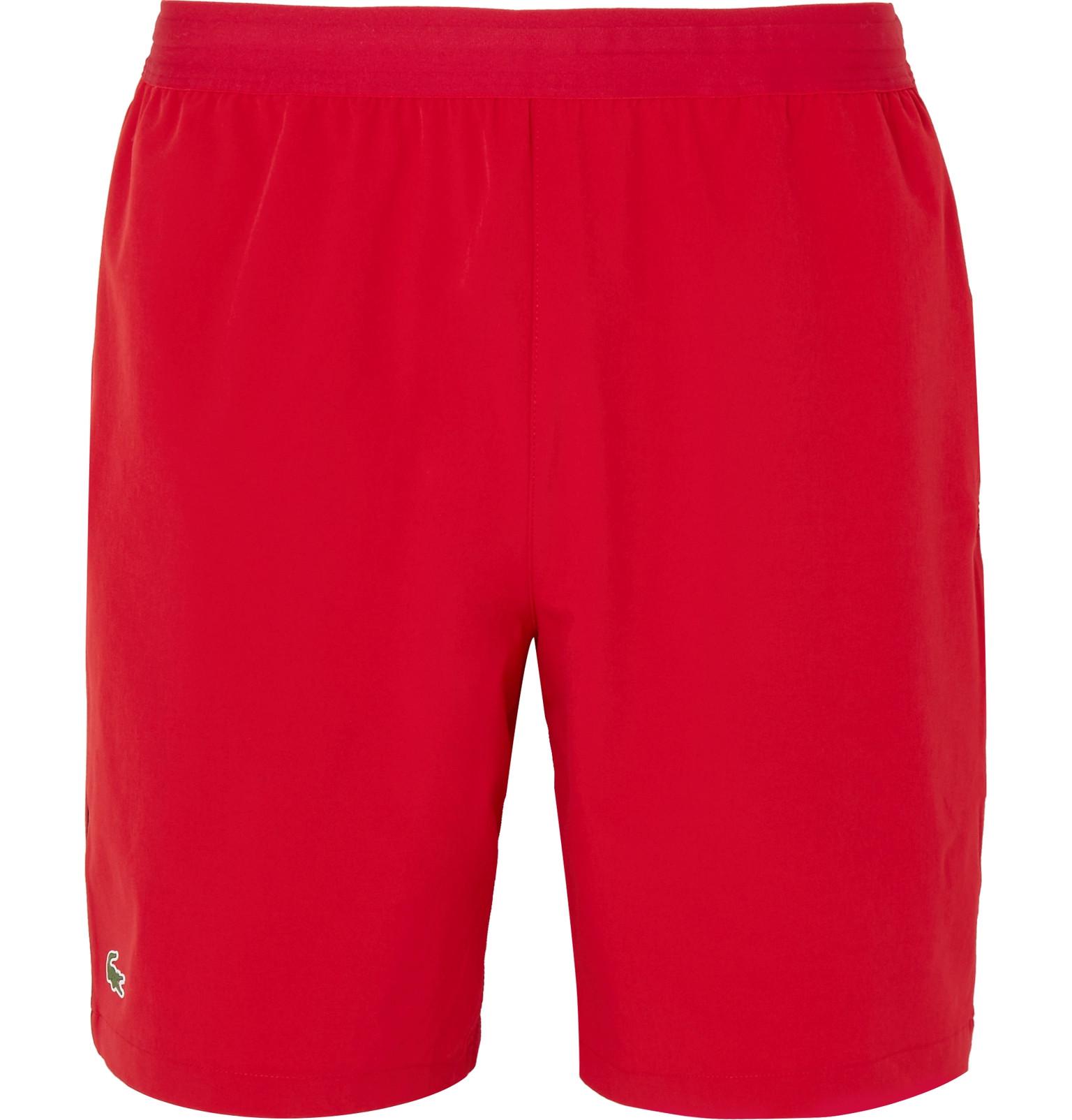 Lacoste Sport Synthetic Novak Djokovic Stretch-shell Tennis Shorts in Red  for Men | Lyst