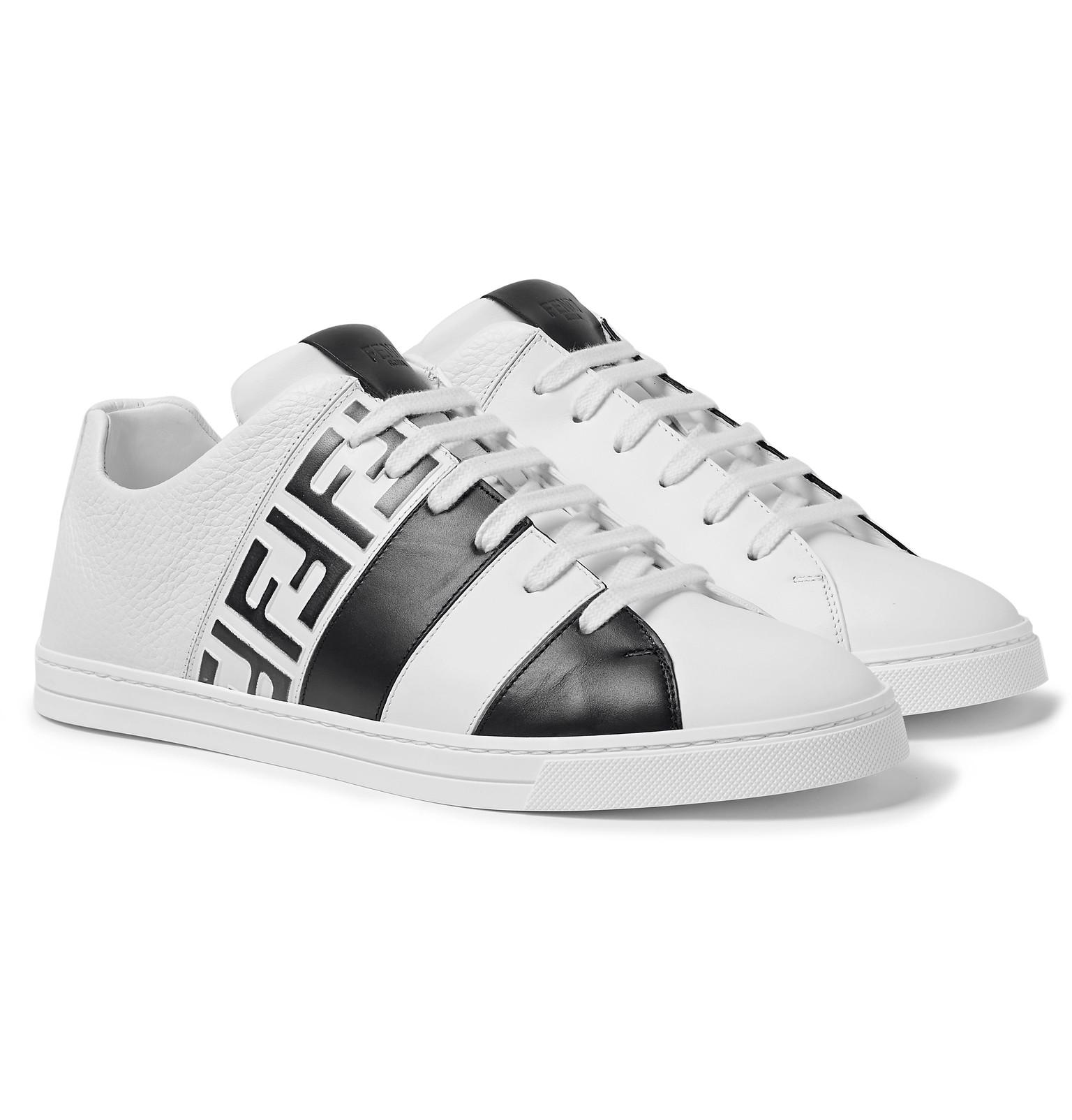 Fendi Leather Band Sneaker in White for 