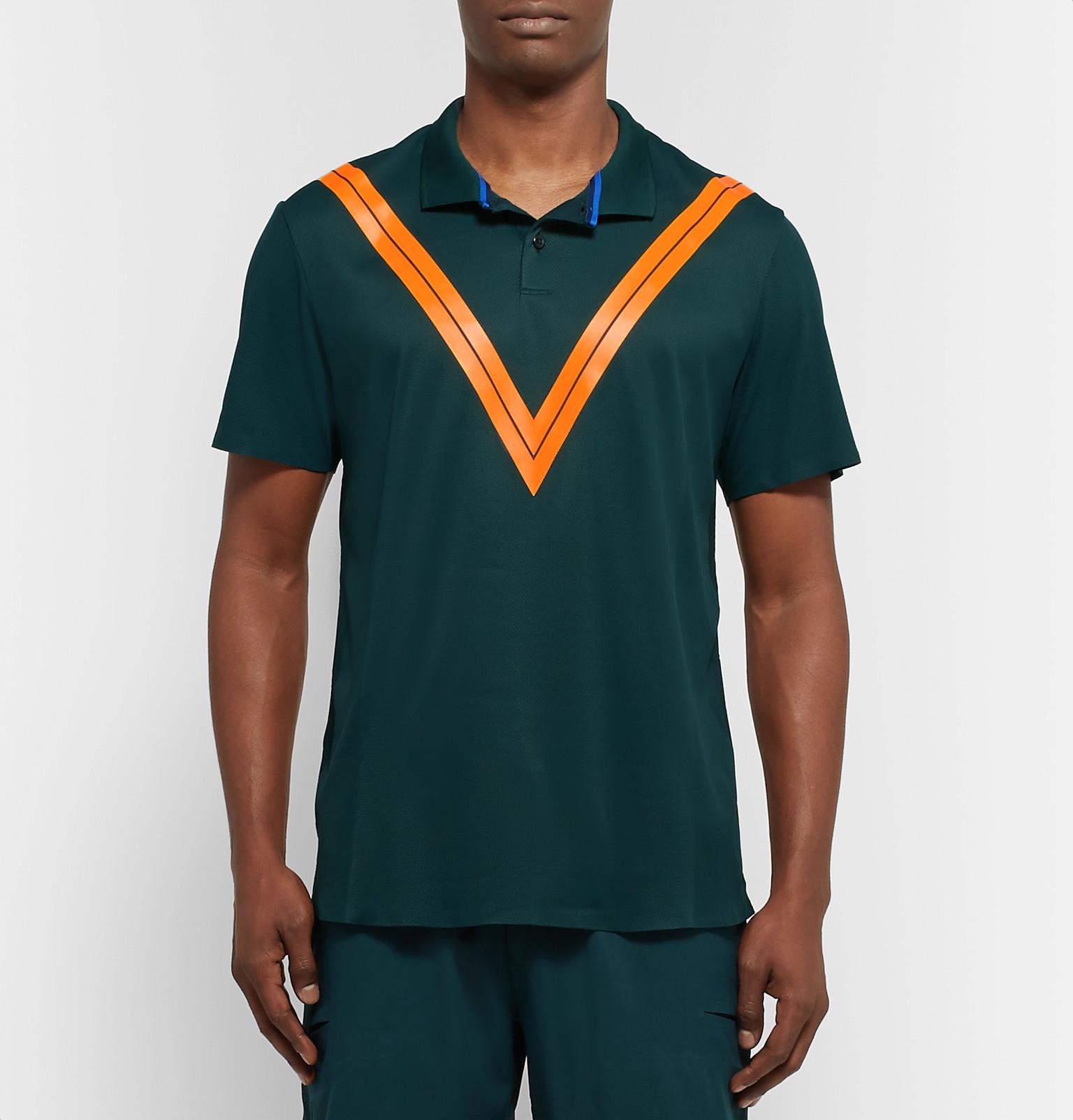 roger federer green nike shirt