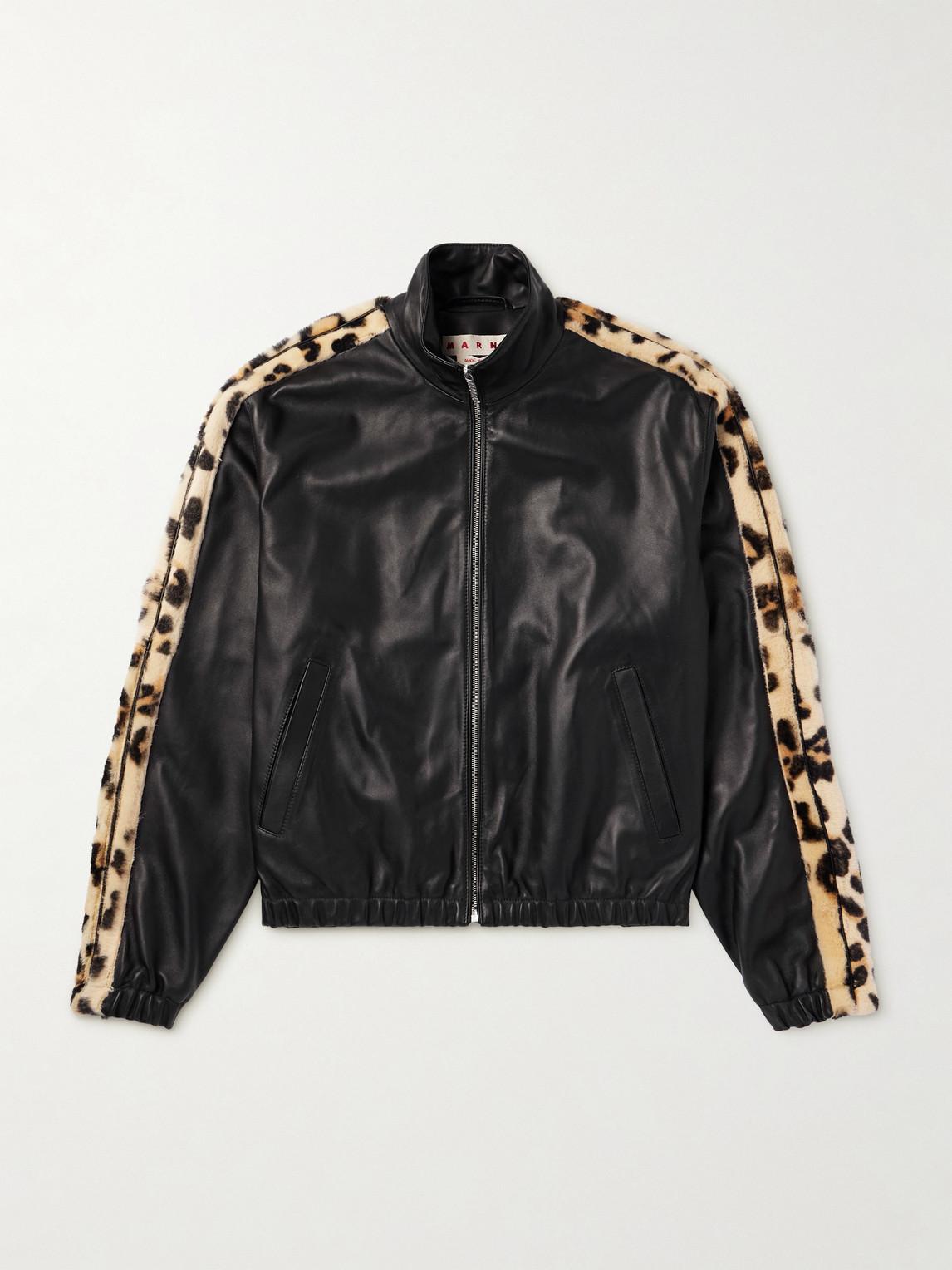 Marni leather jacket hotsell