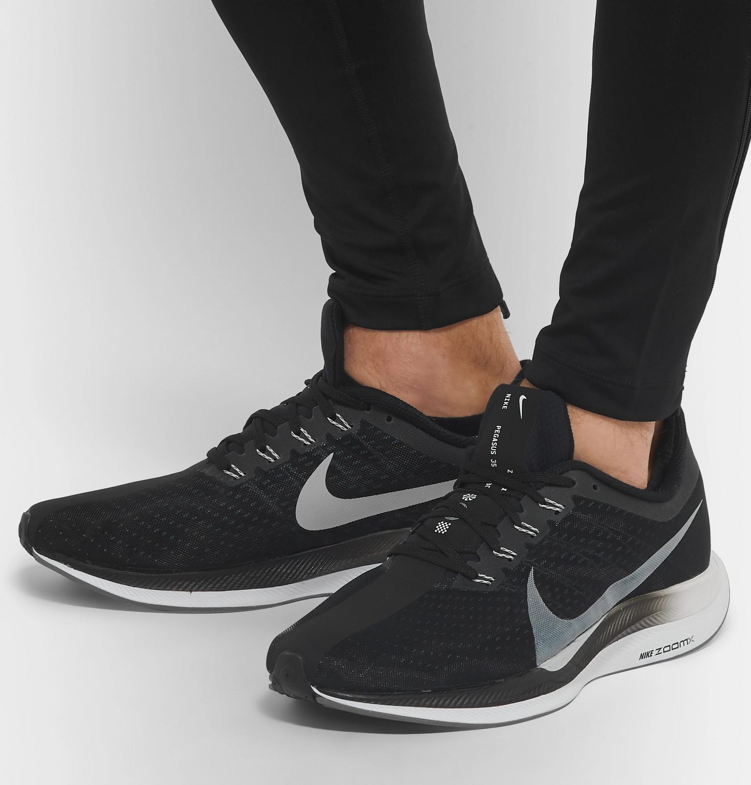 nike running pegasus turbo trainers in black