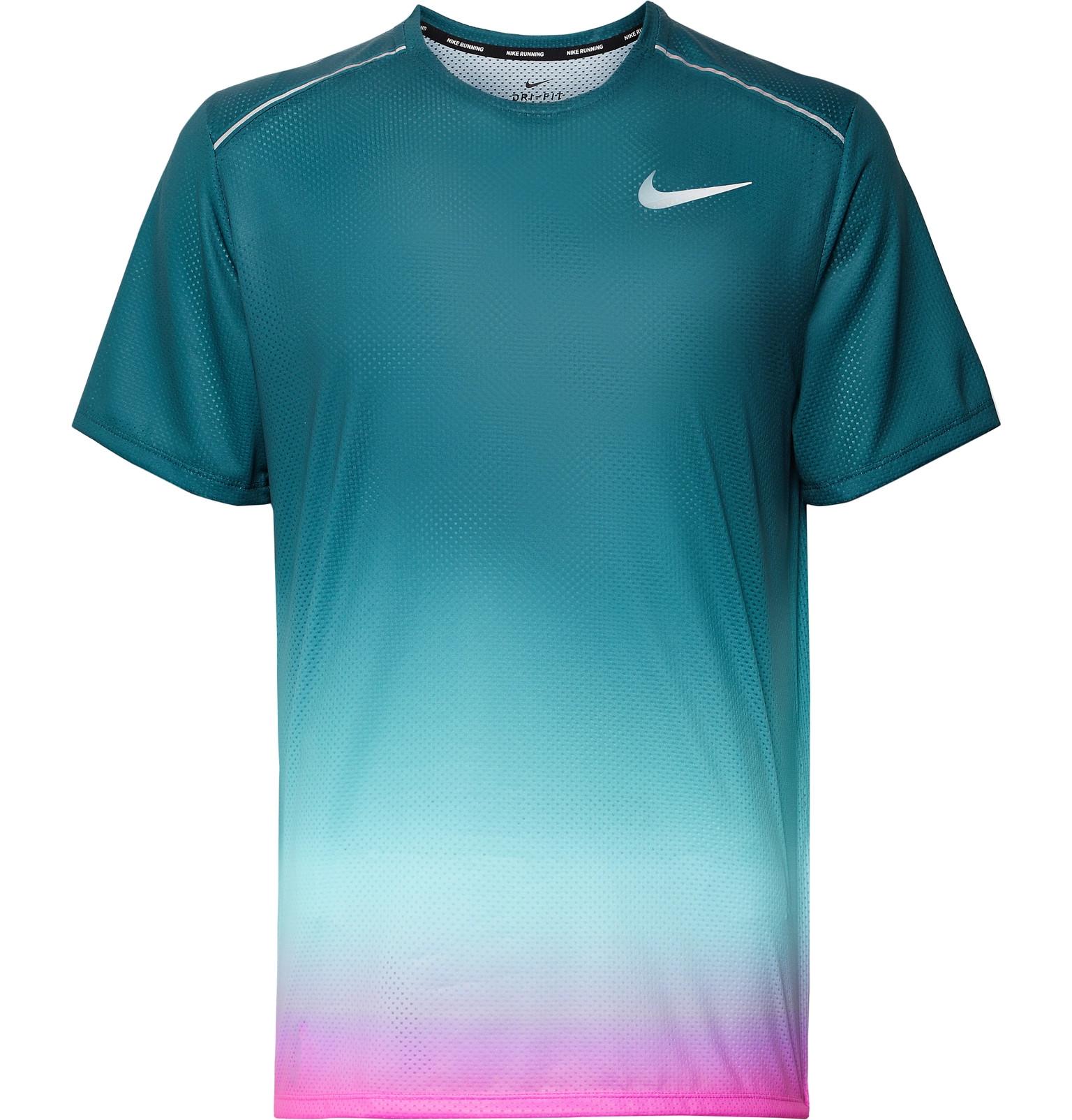 nike blue miler t shirt