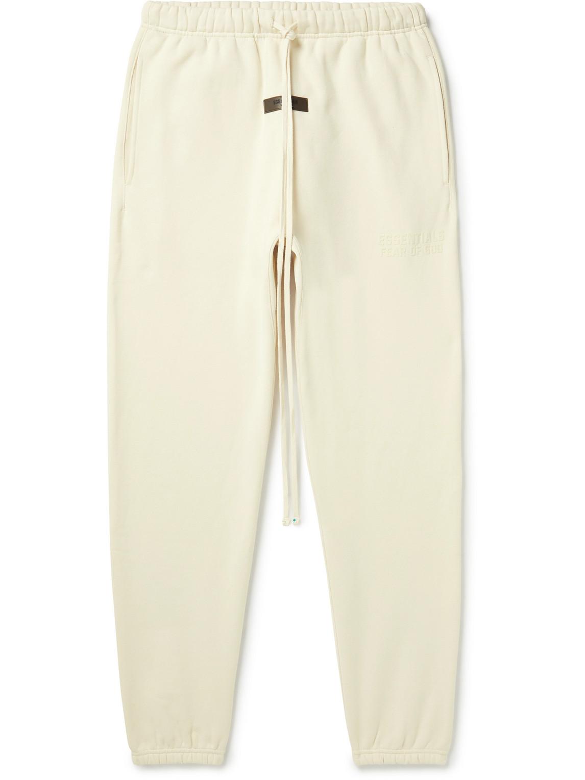 Fear of God ESSENTIALS Slimfit Tapered Logoflocked Cottonblend