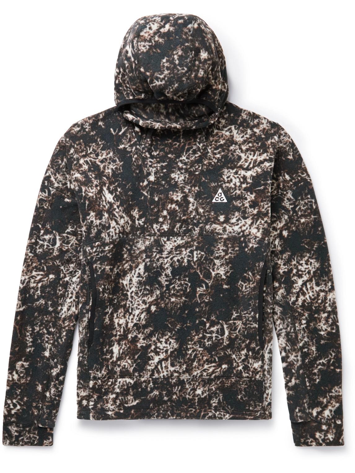 Nike Acg Wolf Tree Tiedyed Polartec® Fleece Hoodie in Gray for Men Lyst