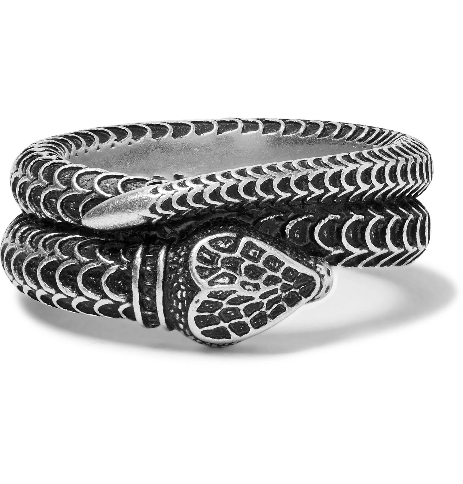 mens gucci snake ring