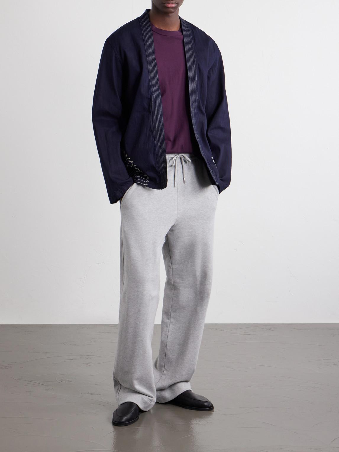 KAPITAL 酔い縞柄 コットンリネン Kakashi shirts サイズ2 Kapital Kakashi Embroidered Cotton-Twill Overshirt in Blue for Men