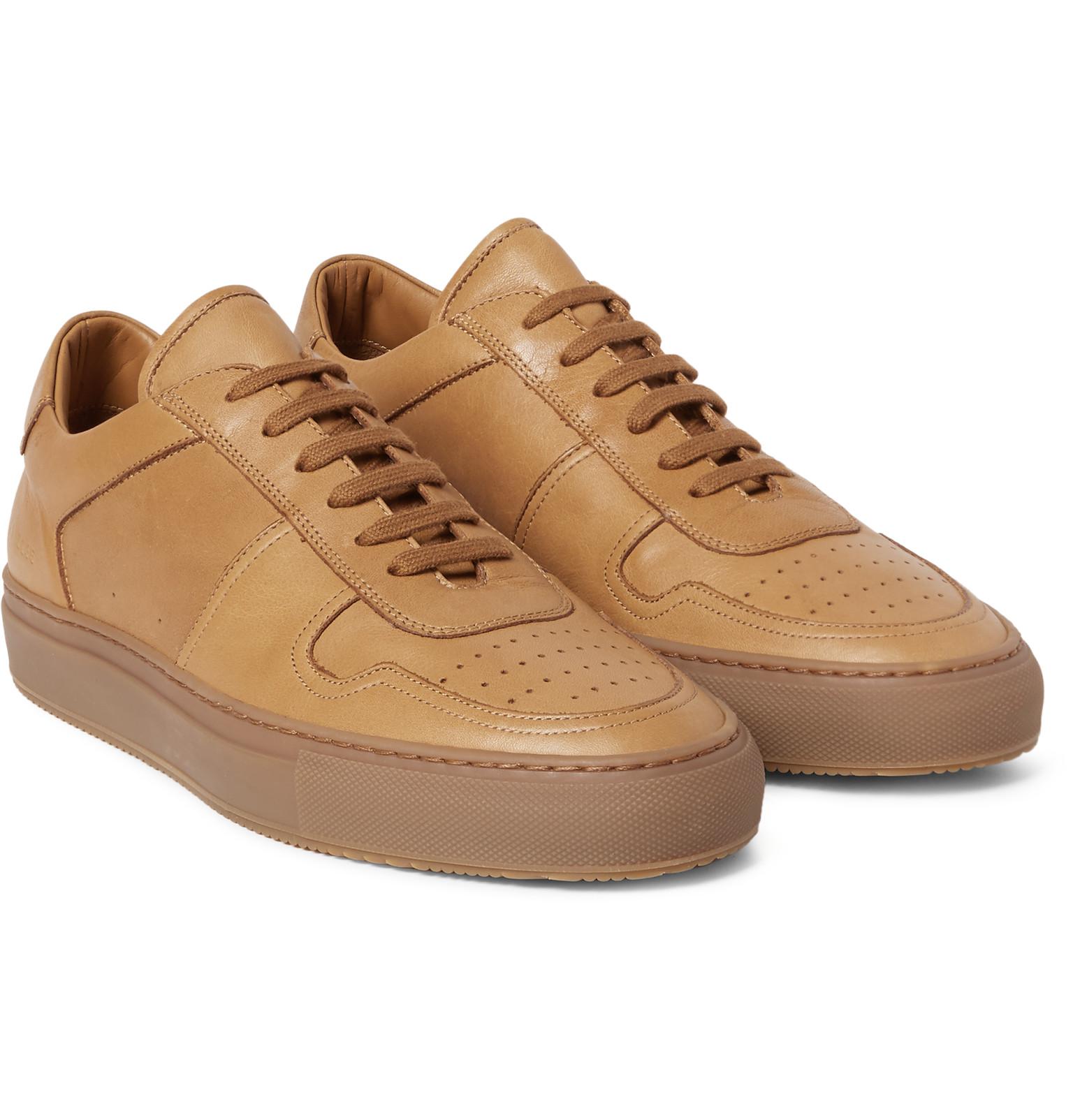 Common Projects Bball Leather Sneakers in Brown for Men | Lyst