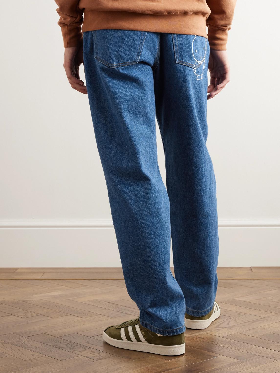 Pop Trading Co. Miffy Straight-leg Embroidered Jeans in Blue for
