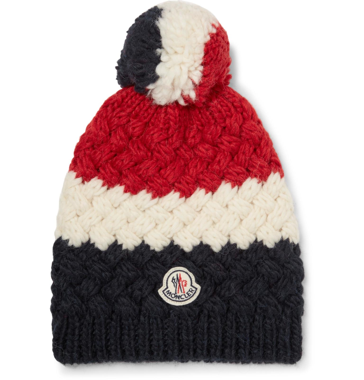 moncler bobble hat mens