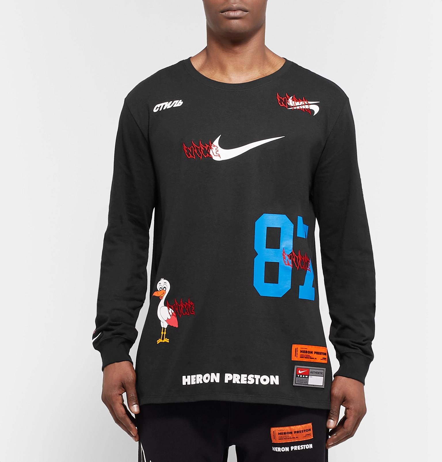 Nike Cotton X Heron Preston L/s T-shirt in Black for Men | Lyst Canada