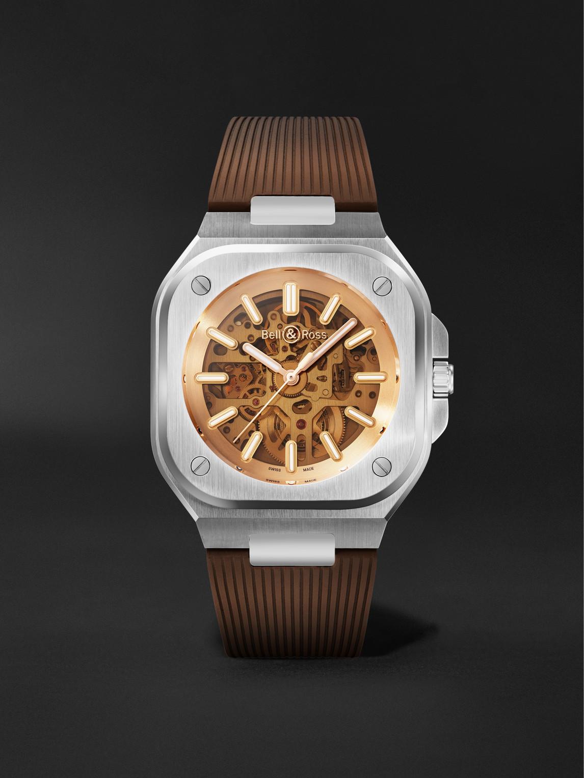 Bell Ross Br 05 Skeleton Gold Automatic 40mm Stainless Steel And