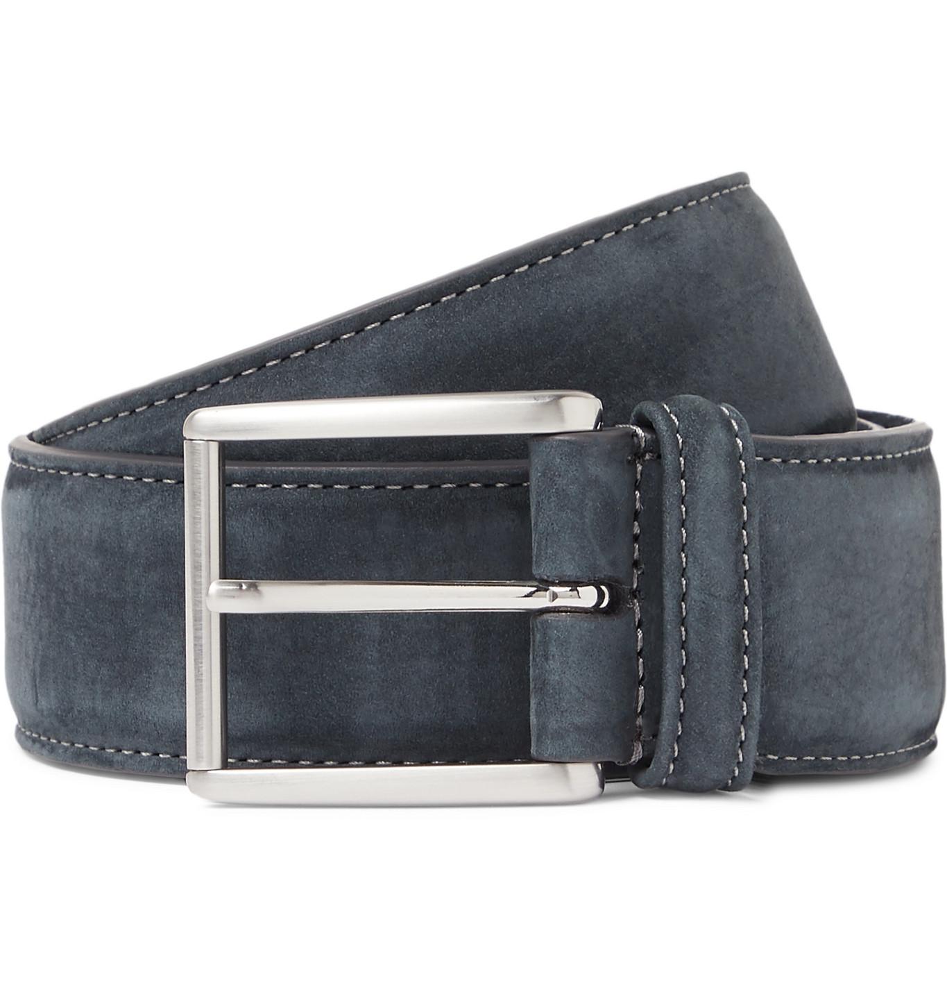 Andersons 4cm Suede Belt in Gray for Men Lyst