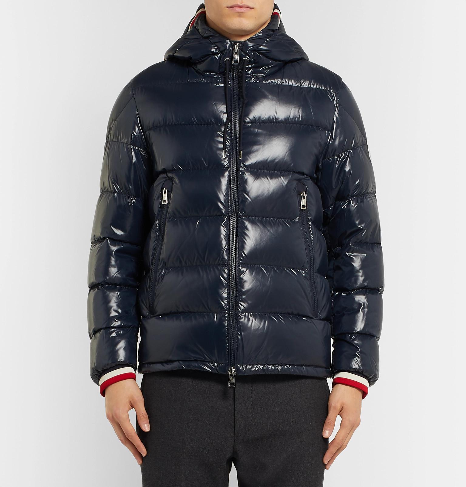 Moncler Alberic Grosgrain-trimmed Quilted Shell Hooded Down Jacket in ...