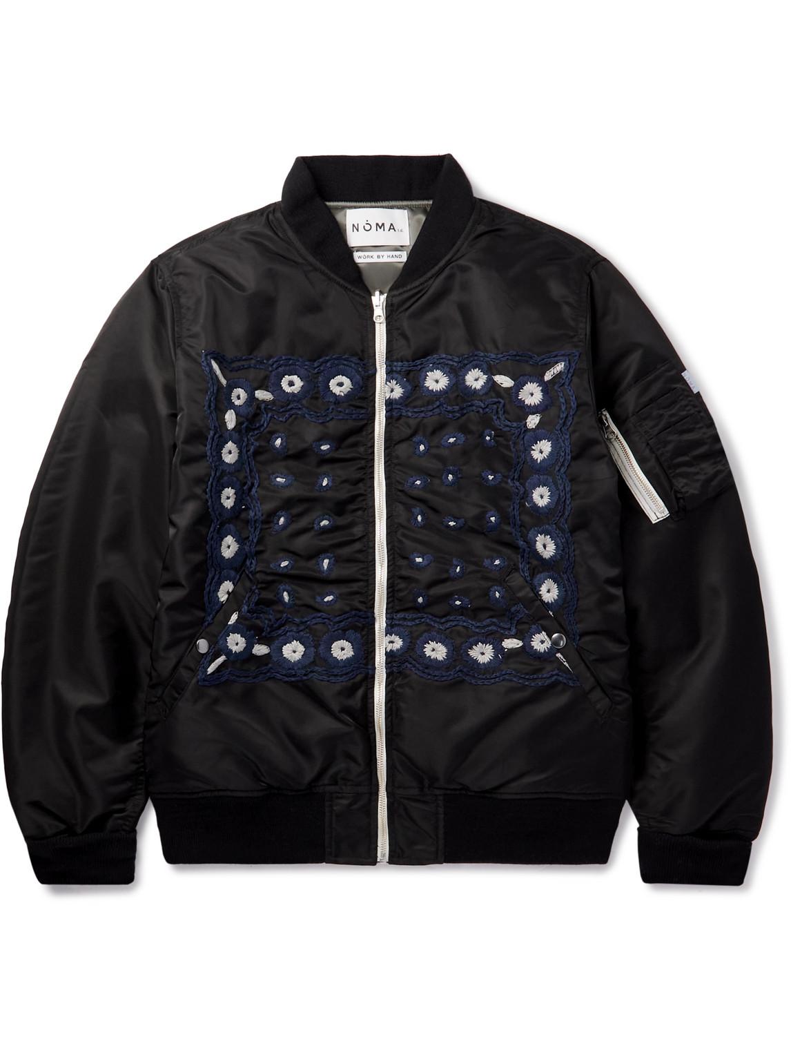 Noma T.D Embroidered Padded Shell Bomber Jacket in Black for Men | Lyst