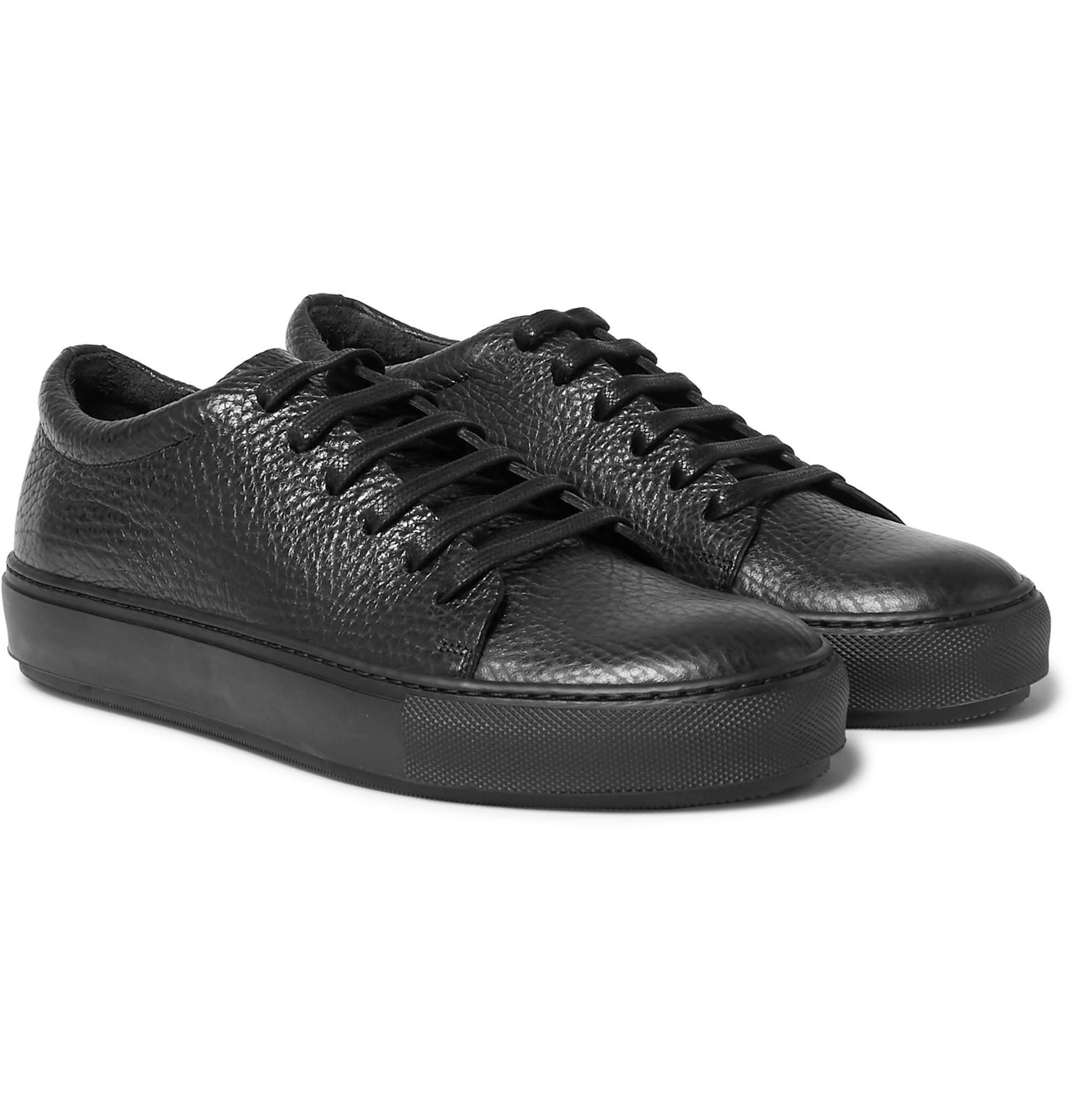 Acne Studios Adrian Full-grain Leather Sneakers in Black for Men - Lyst