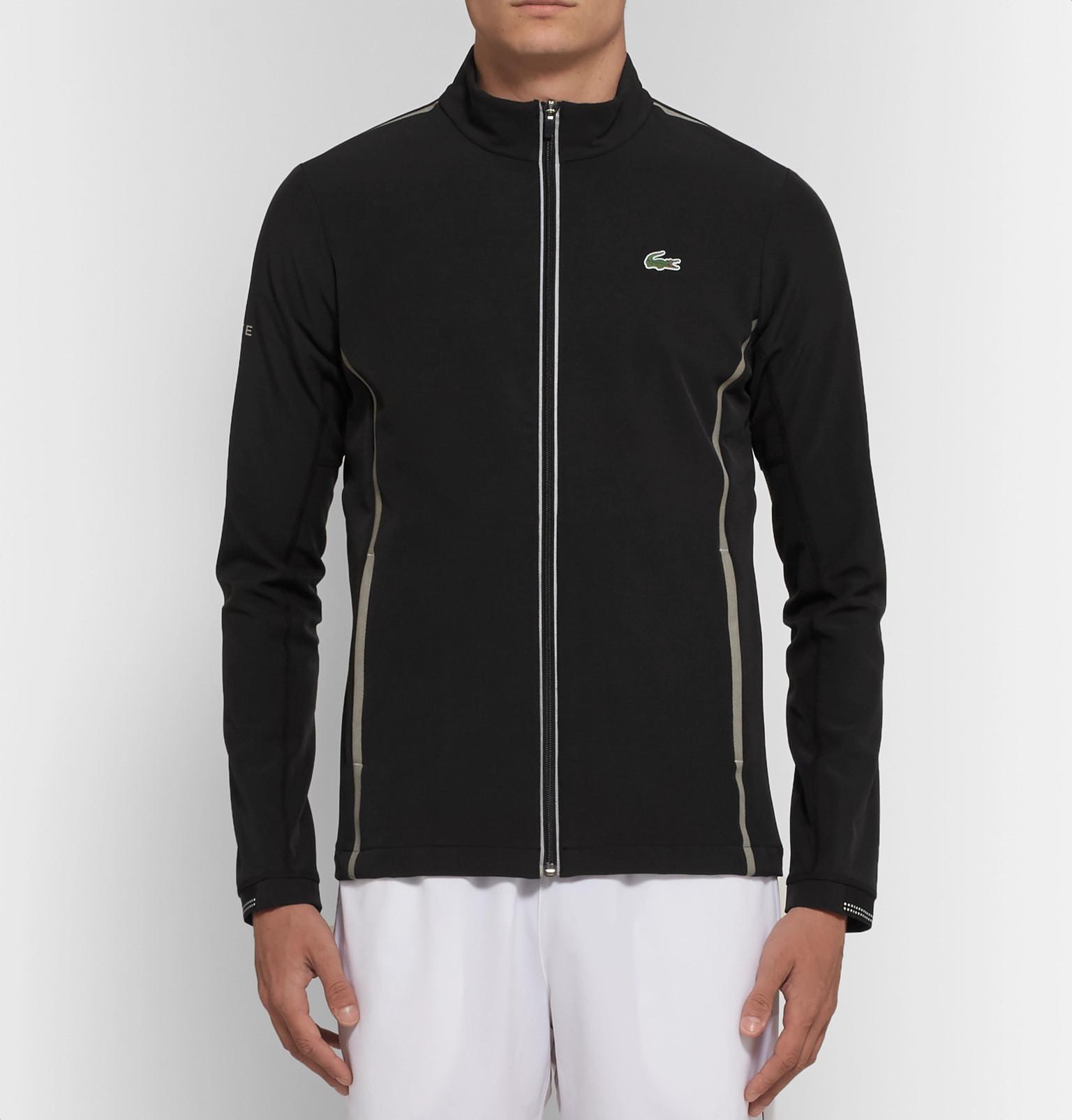 Lacoste Sport Novak Djokovic Stretch-jersey Zip-up Jacket in Black for Men  | Lyst