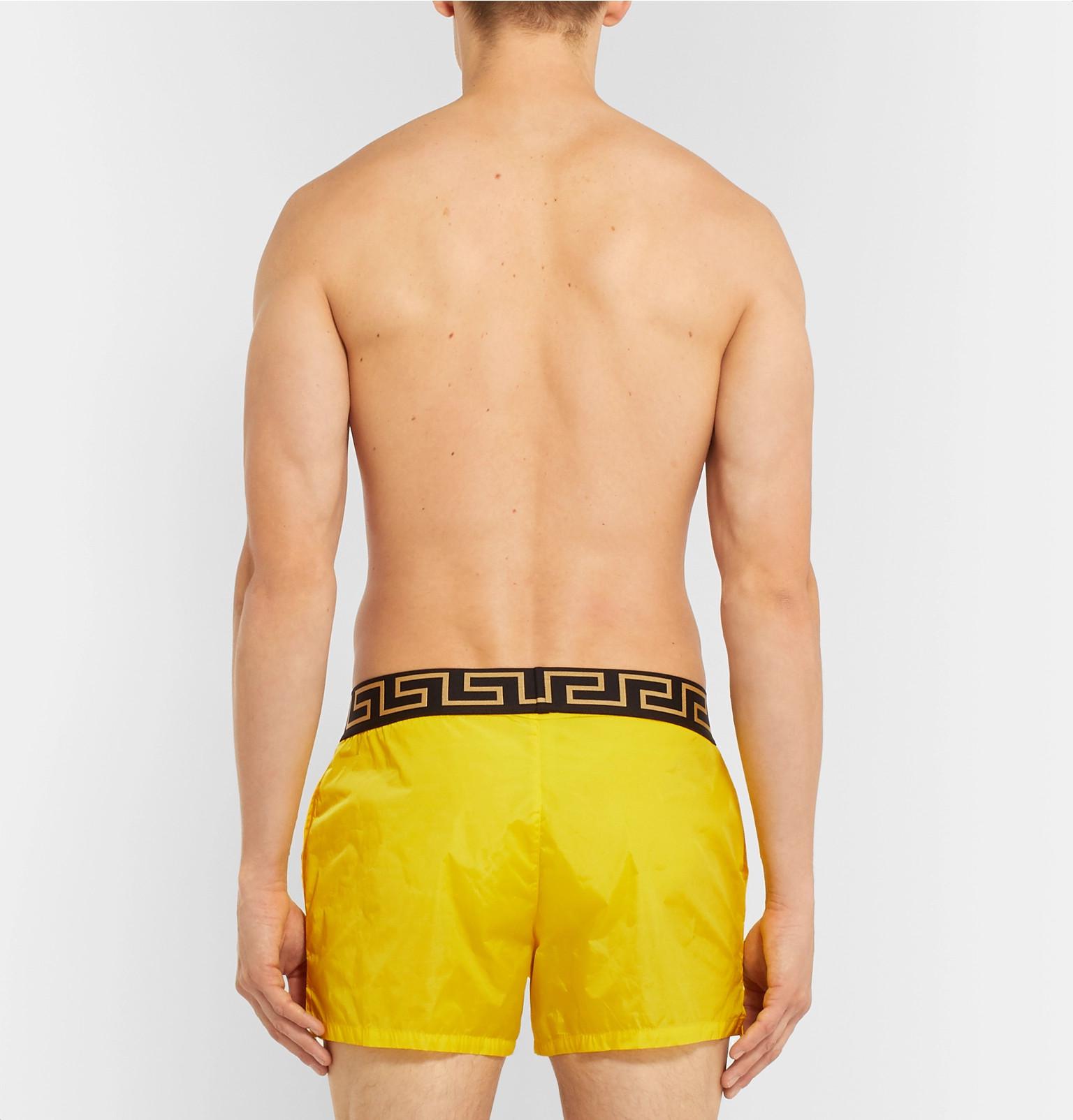 versace swim shorts yellow
