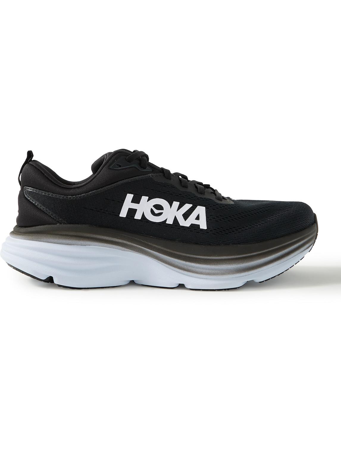 Hoka One One Bondi 8 Wide-fit Rubber-trimmed Mesh Running Sneakers in ...