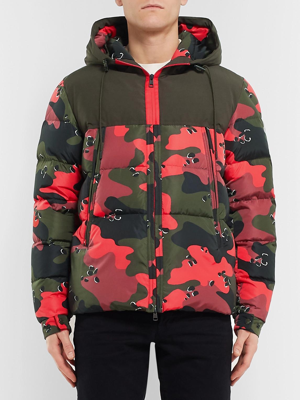 moncler red camo jacket