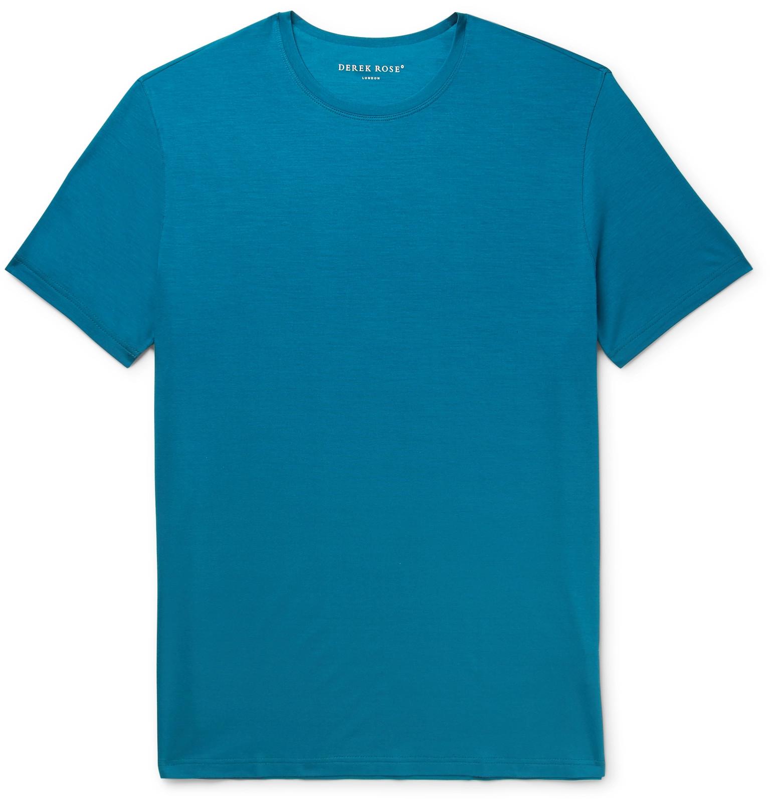 Derek Rose Basel Stretch-micro Modal Jersey T-shirt in Blue for Men - Lyst