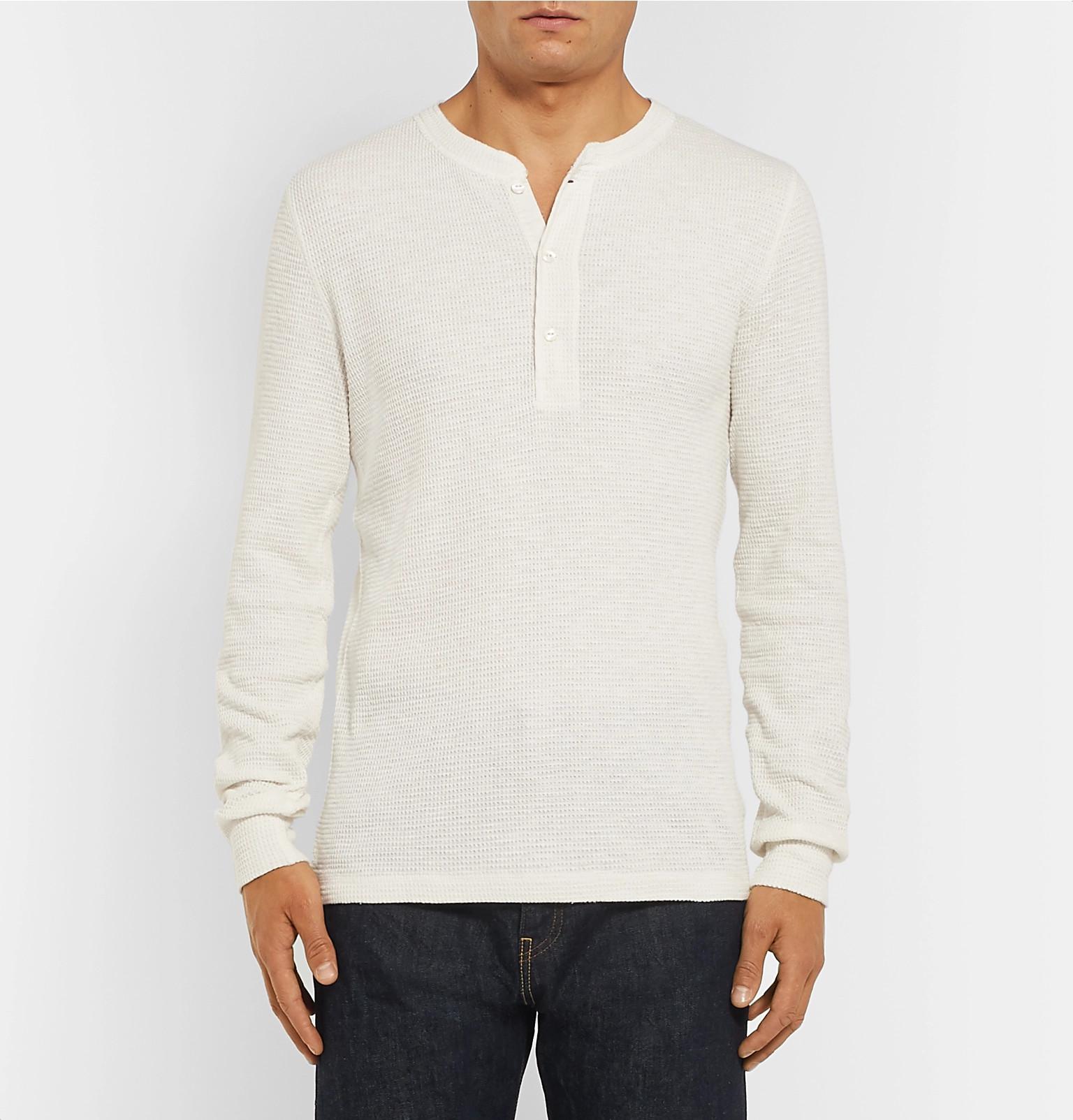 RRL Waffle-knit Cotton Henley T-shirt 