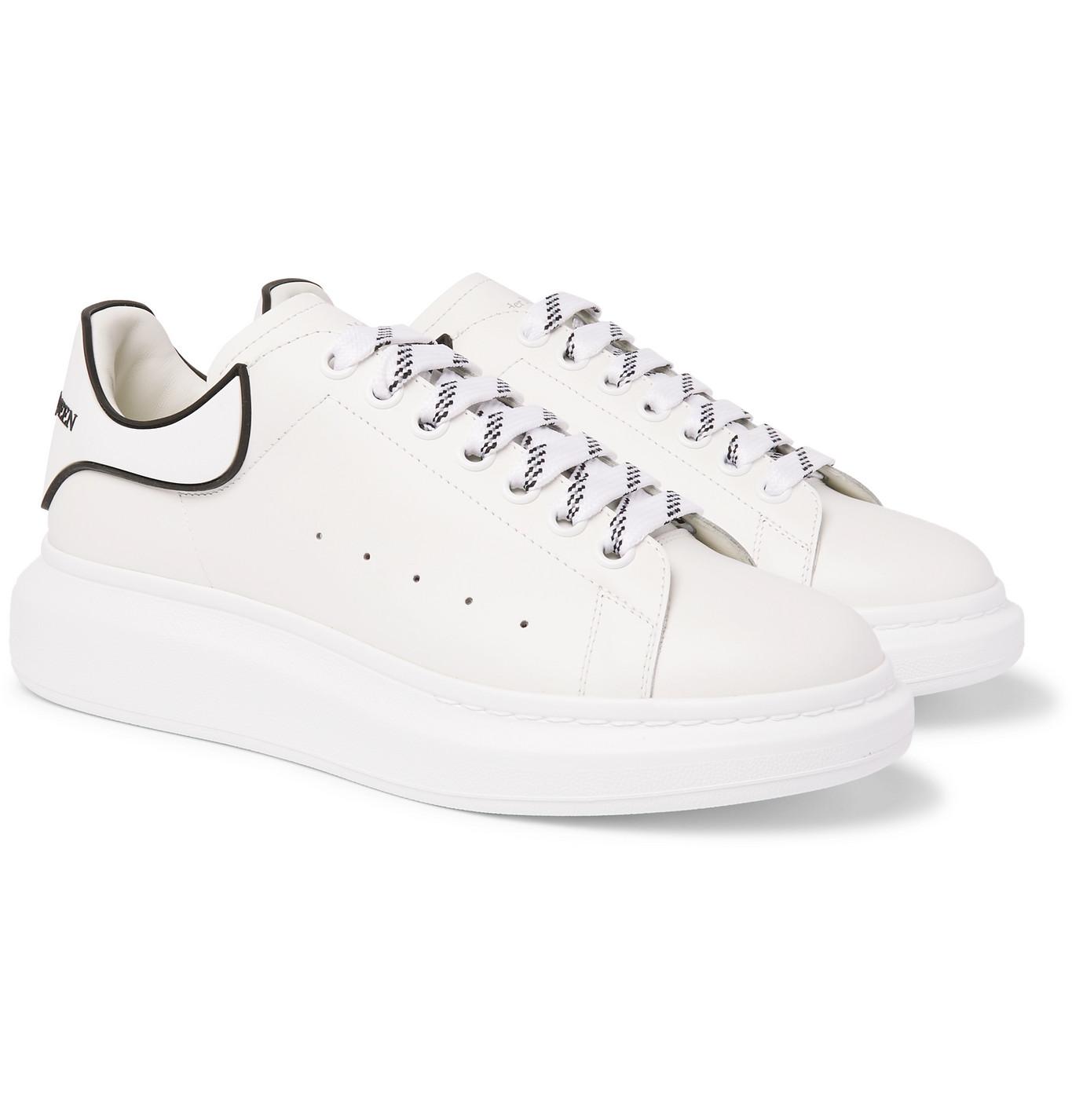 Alexander McQueen Exaggerated-Sole Rubber-trimmed Leather Sneakers in ...