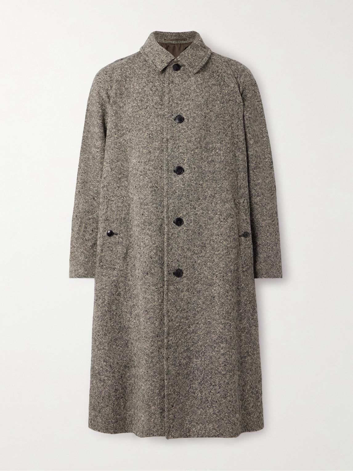 Kaptain Sunshine Umbrella Wool-Tweed Coat in Grey for Men | Lyst UK