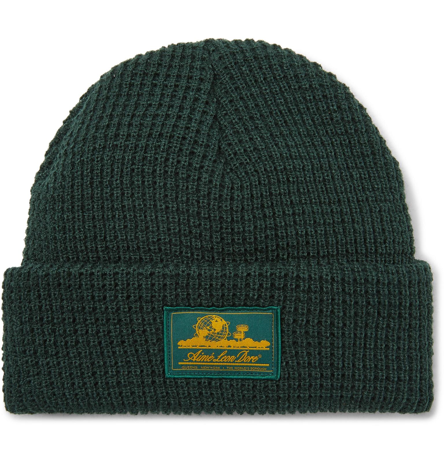 Leon Dore Synthetic Waffle Knit Beanie 