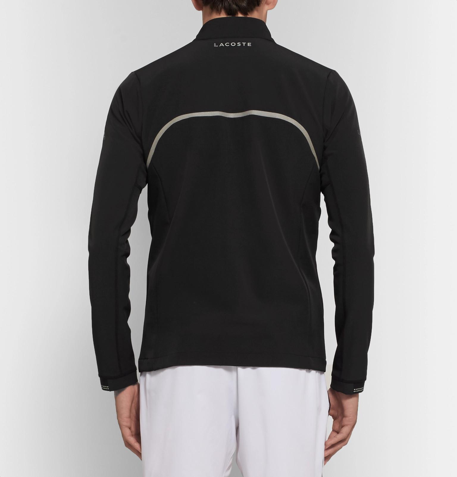 Lacoste Sport Novak Djokovic Stretch-jersey Zip-up Jacket in Black for Men  | Lyst