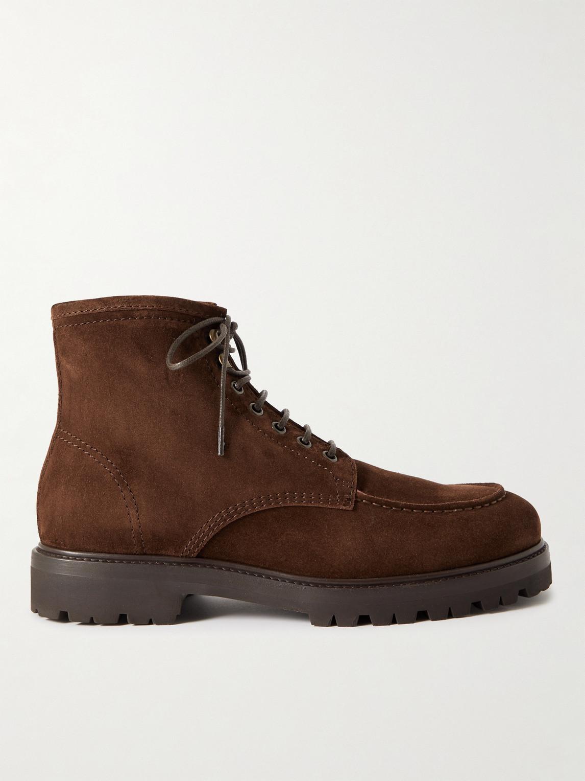 Light brown suede boots top