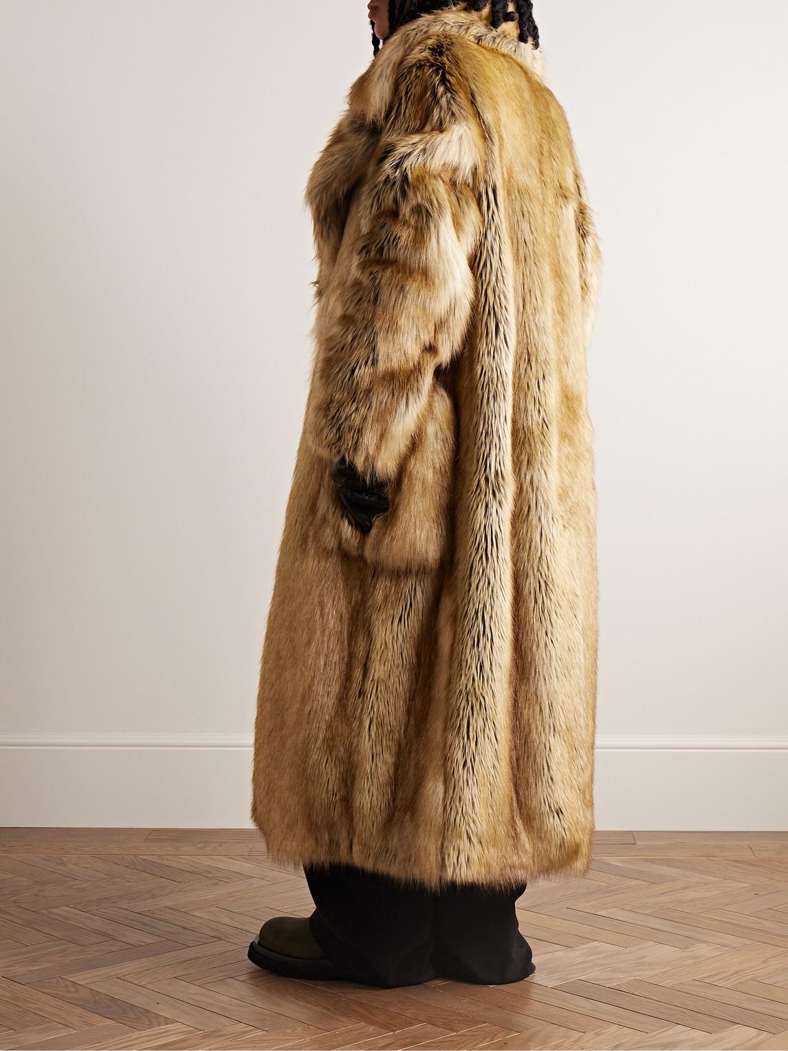 激レア　Givenchy fox far Givenchy Oversized Faux Fur Coat in Natural for Men | Lyst UK