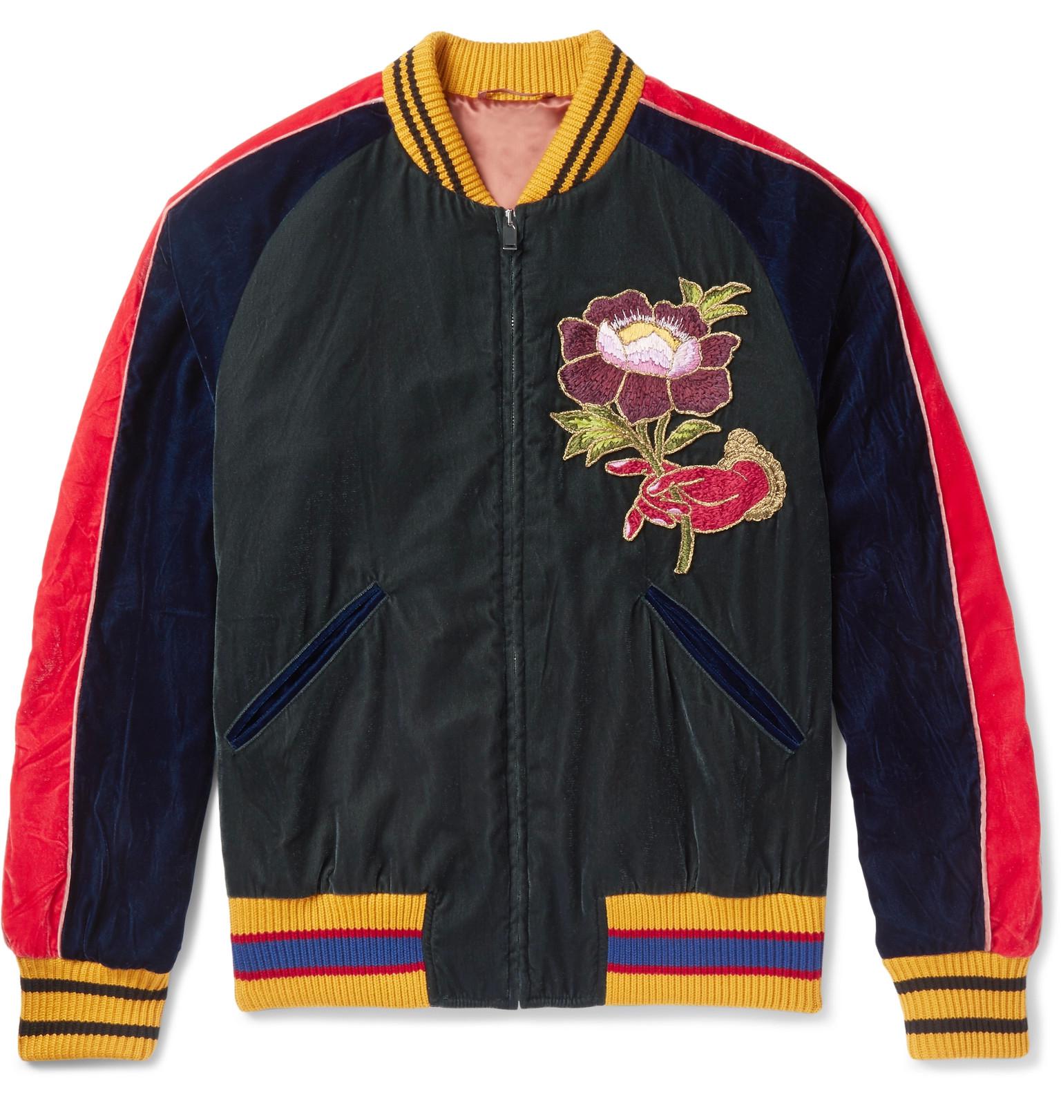 gucci velvet bomber jacket