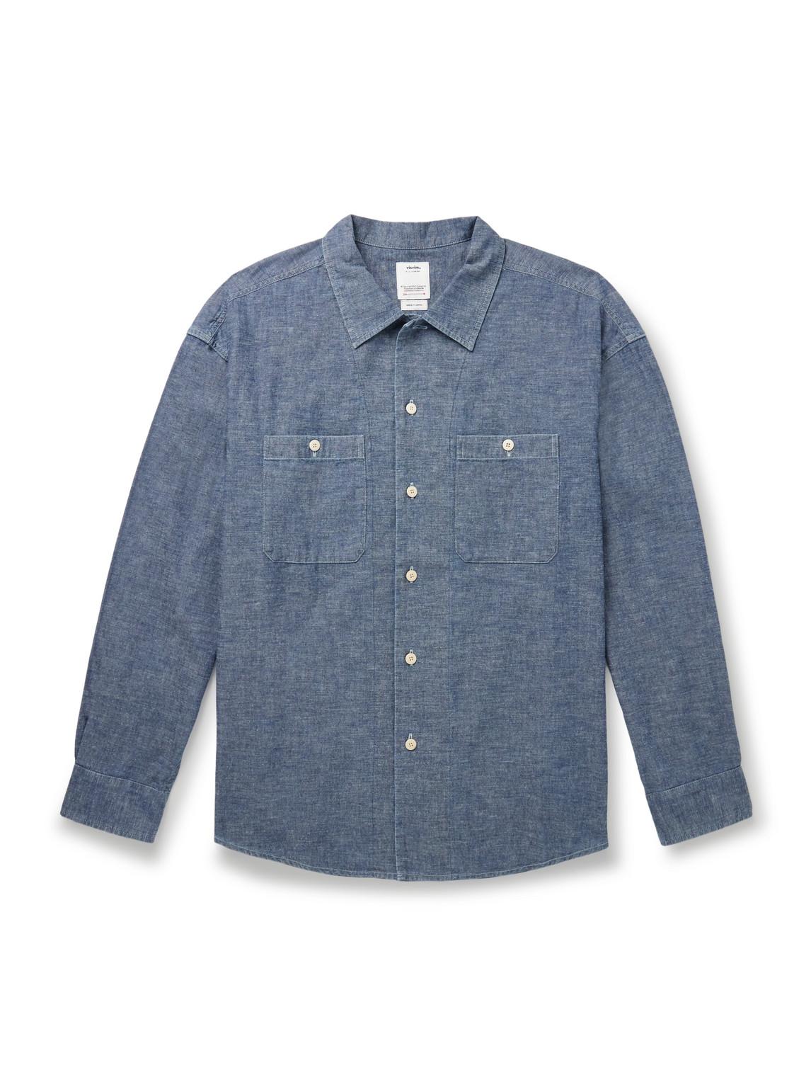 Visvim Lumber Cotton-Chambray Shirt in Blue for Men | Lyst