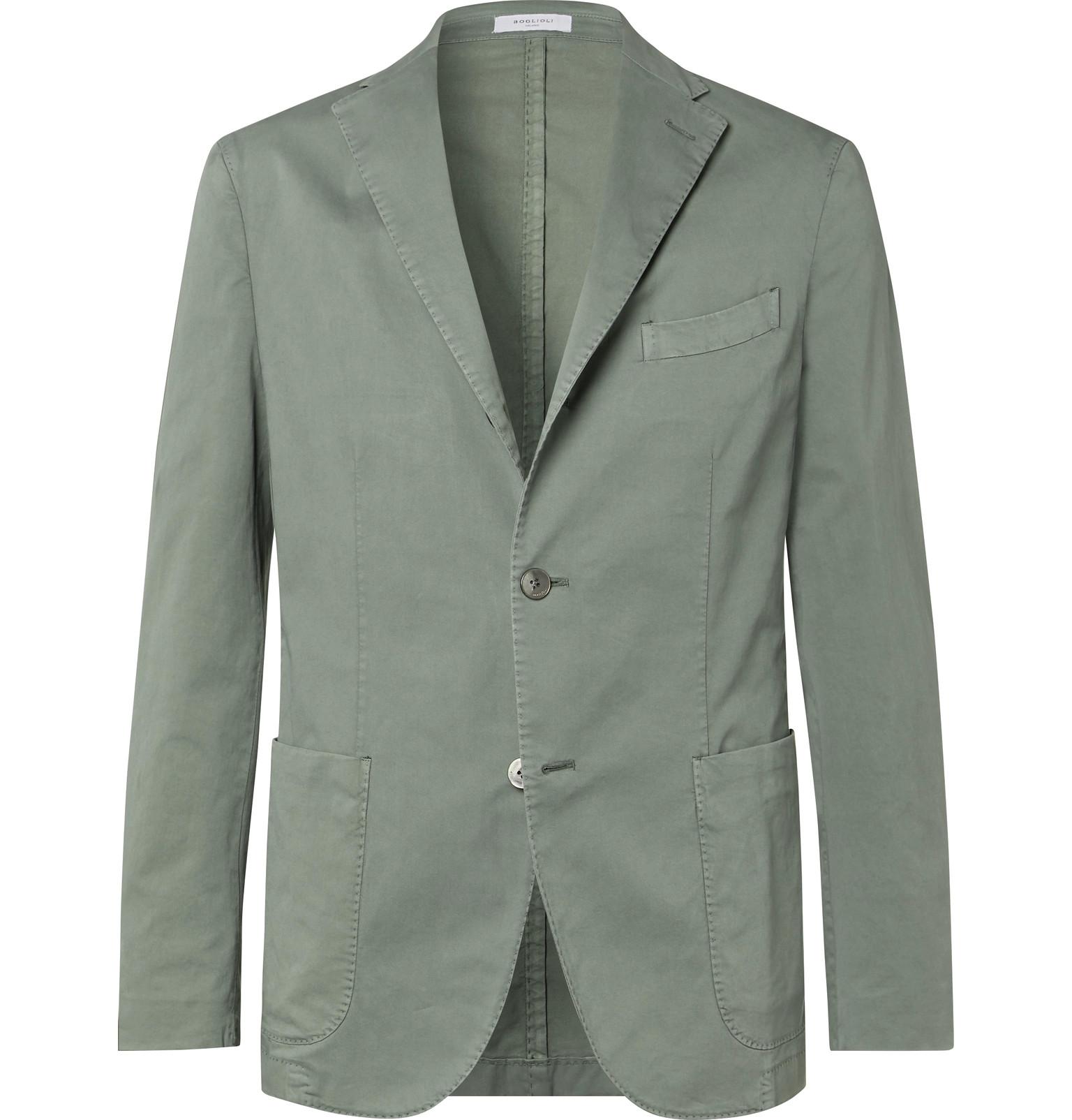 Brown for Men Mens Jackets Boglioli Jackets Boglioli Cotton Suit Jacket in Grey 