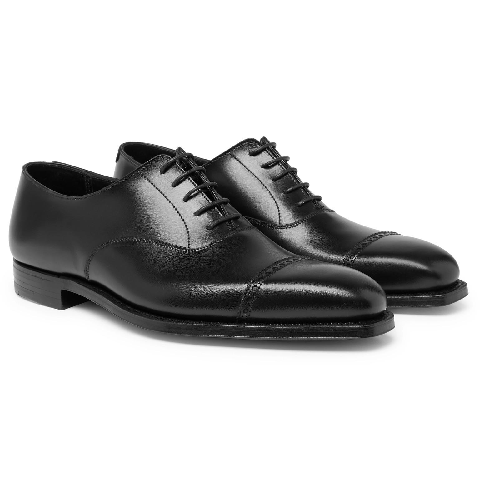 George Cleverley Charles Cap-toe Leather Oxford Shoes in Black for Men ...