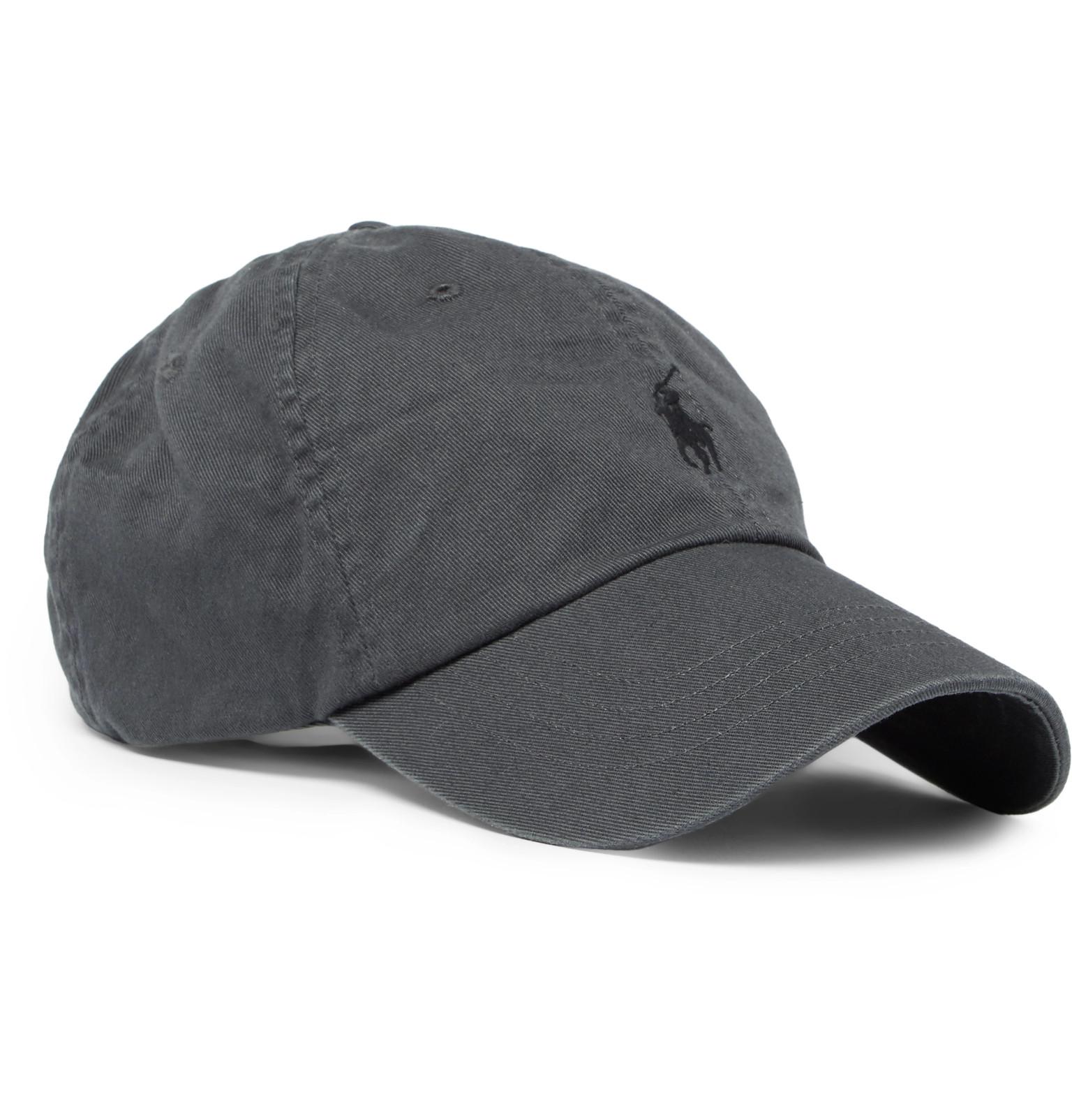 Polo Ralph Lauren Cottontwill Baseball Cap in Grey (Grey) for Men Lyst