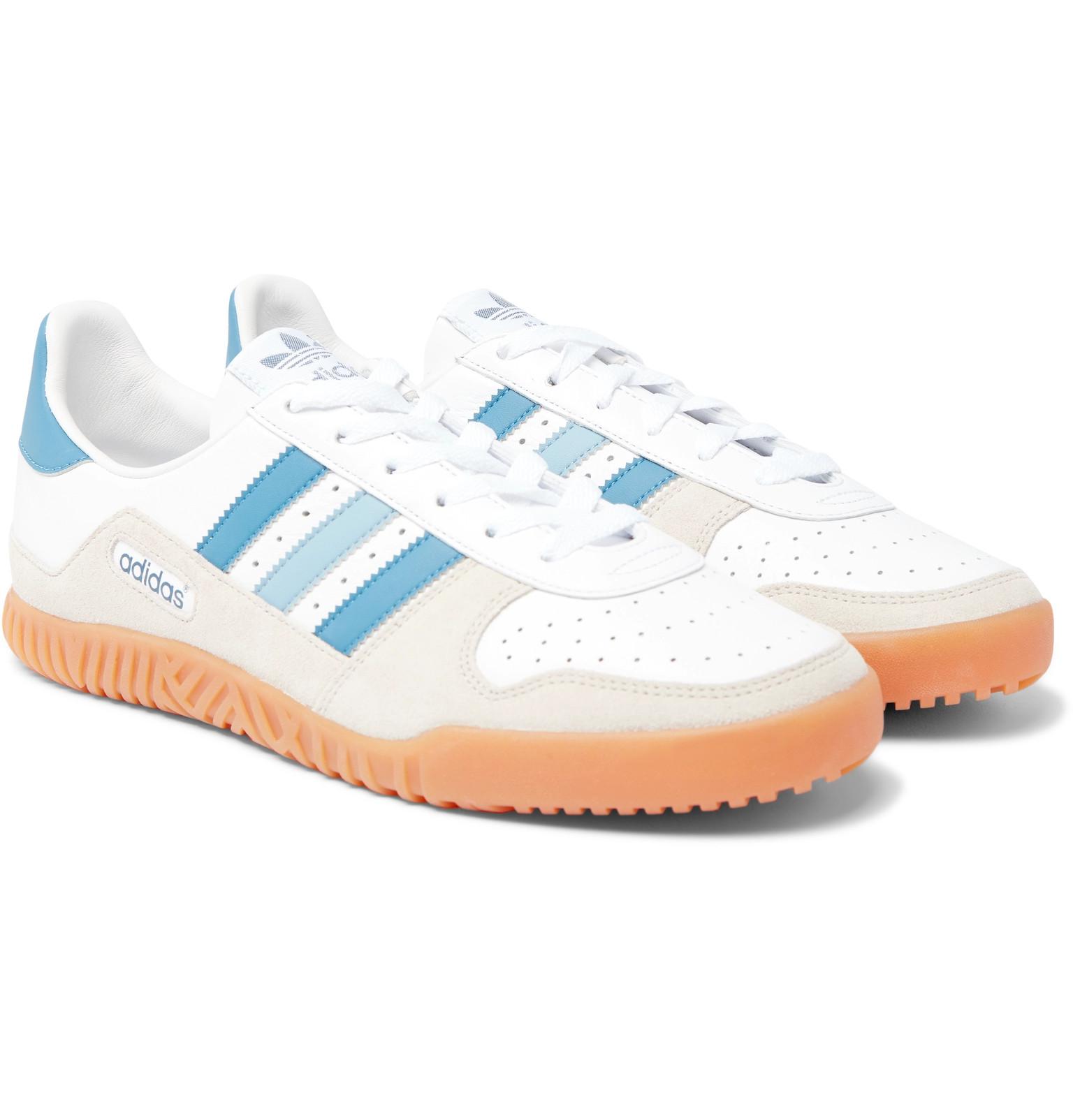 adidas Originals Indoor Comp Spzl Leather And Suede Sneakers in White for  Men | Lyst