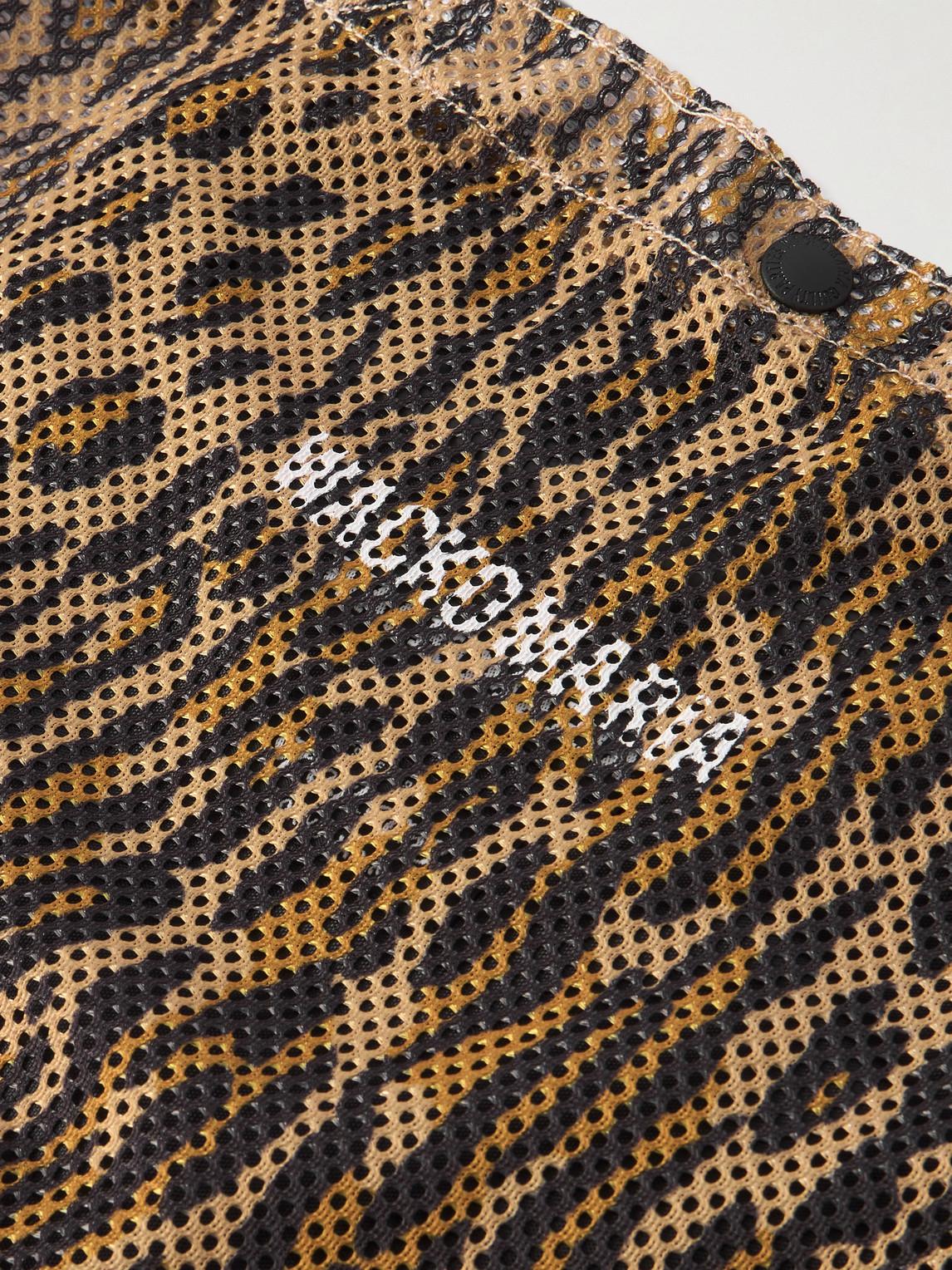 ワコマリアSPEAKEASY LEOPARD MESH SHOULDE Wacko Maria - Speakeasy Packable Leopard-Print Mesh Tote Bag